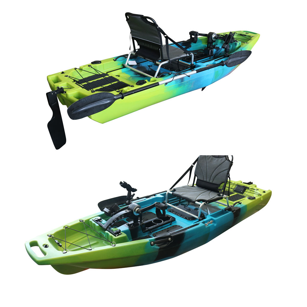 Caiac pliabil pescuit și turism cu pedale – model modular din două secțiuni, 300 cm4