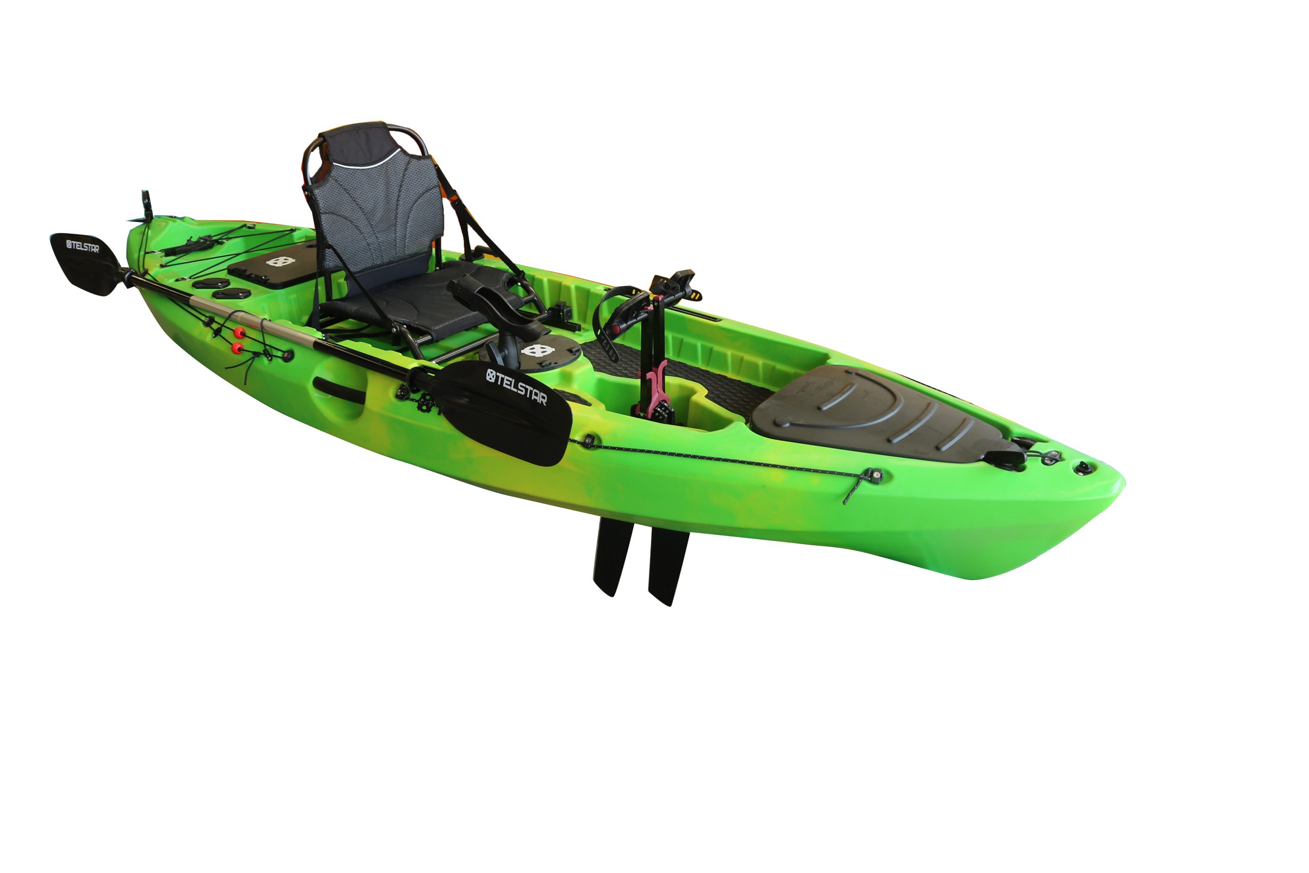 Caiac polivalent cu pedale și direcție – model universal cu scaun confortabil, 318 cm2