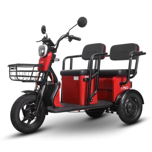 Tricicletă Electrică, Roșie, 1000W, Fără Permis