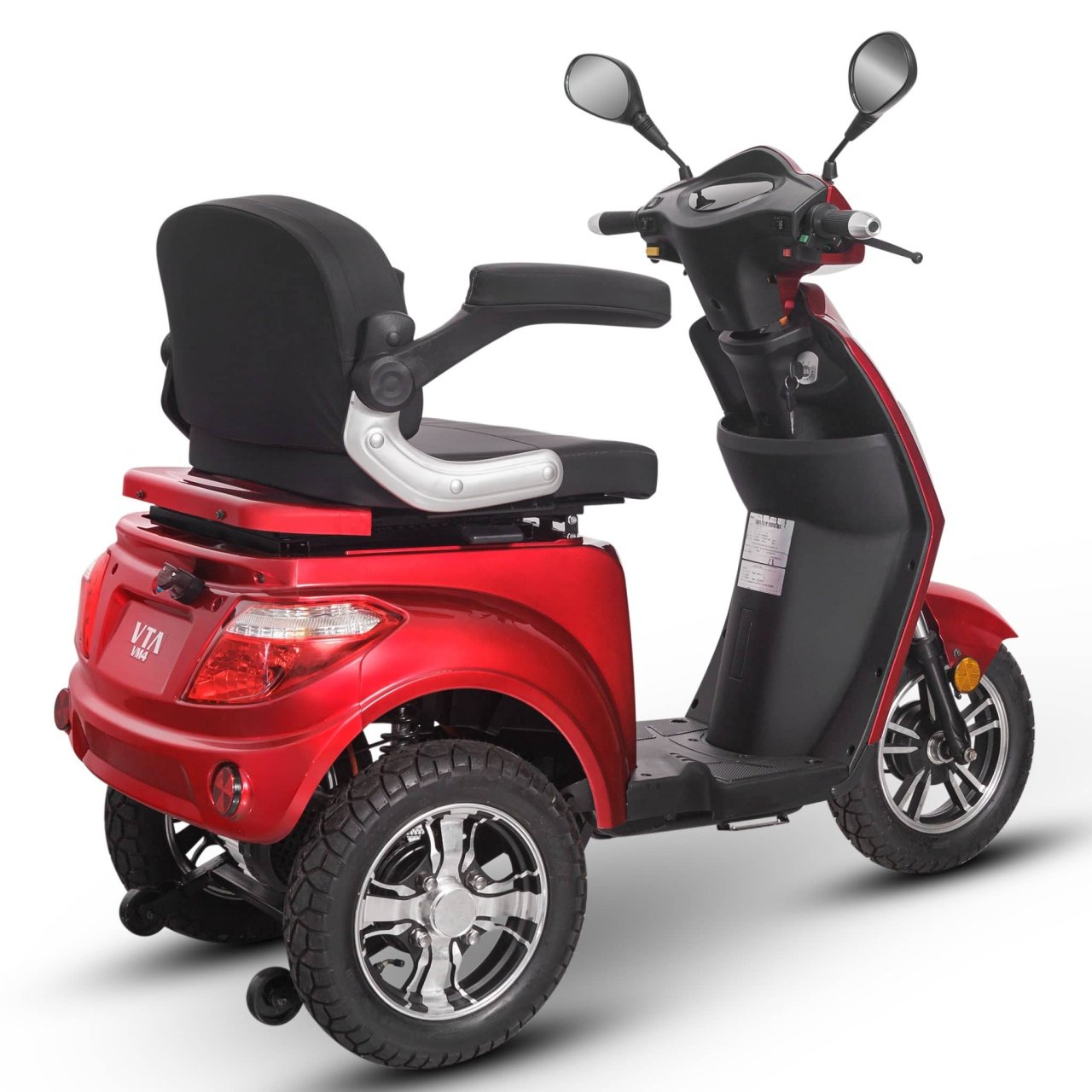 Tricicletă Electrică rosie, Fără Permis, Motor 1000W10