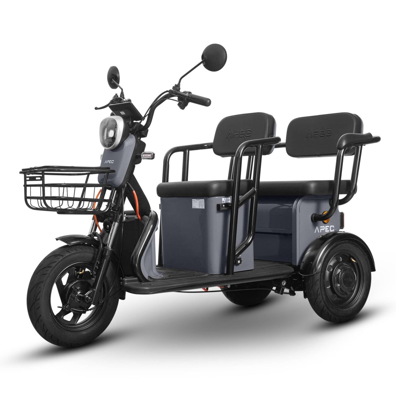 Triciclu Electric 1000W, Fără Permis, 60V20Ah, Gri
