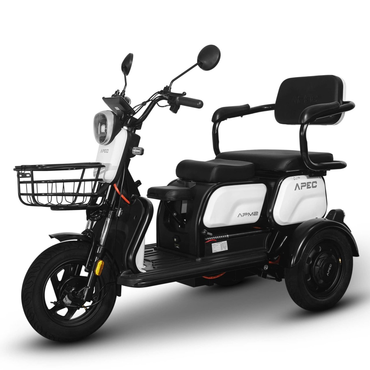 Triciclu Electric Fără Permis, Motor 1000W, Alb, Omologat RAR