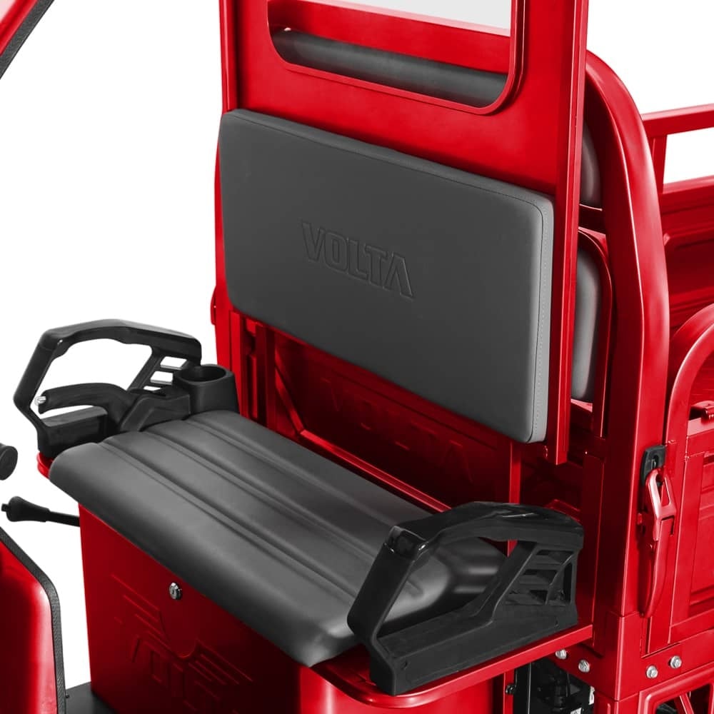 Triciclu Electric rosu Hercules, motor 3900W, 72V, 60Ah, Fără Permis, Tuk Tuk cu cabină3