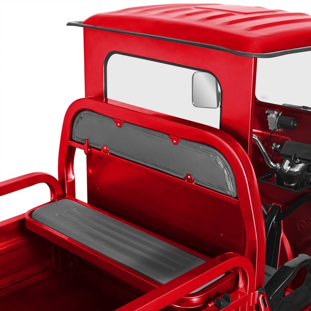 Triciclu Electric rosu Hercules, motor 3900W, 72V, 60Ah, Fără Permis, Tuk Tuk cu cabină6