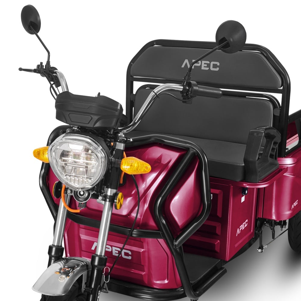 Triciclu Electric stabil 1000W, Fără Permis, Voltarom APT4, 60V, Autonomie 41 km11