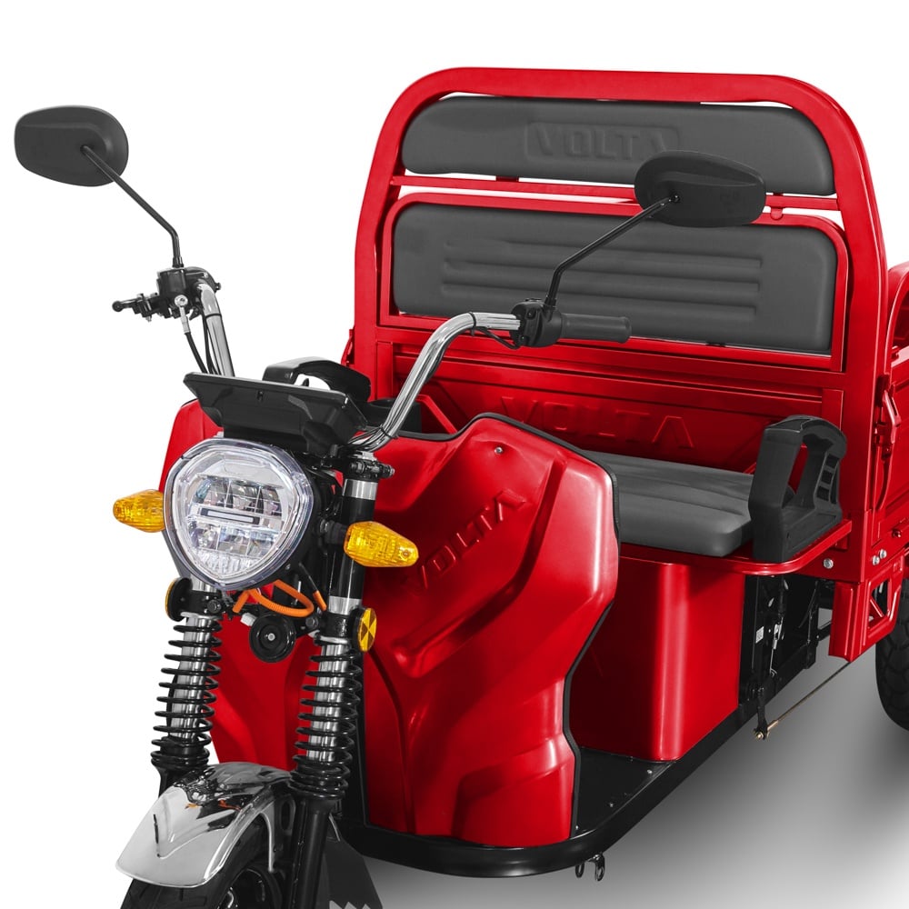 Tuk Tuk Hercules 3900W, Electric, 72V 120Ah, Fără Permis, Cu Benă Basculabilă, Roșu12