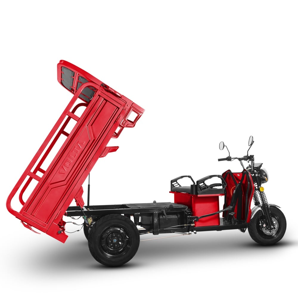 Tuk Tuk Hercules 3900W, Electric, 72V 120Ah, Fără Permis, Cu Benă Basculabilă, Roșu9