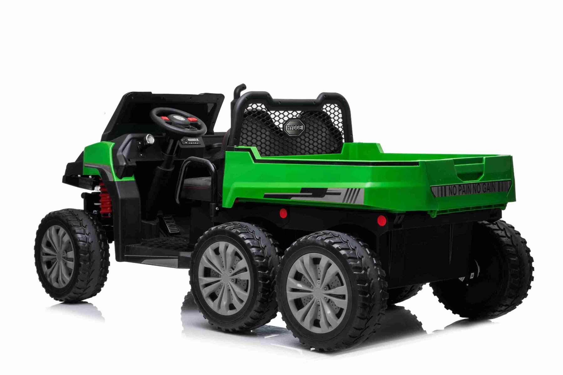 Mașină electrică copii FARM RIDER 6X6 cu tracțiune pe 4 roți, baterie 2x12V, roți EVA, suspensii, telecomandă 2,4 GHz, 2 locuri, MP3 player cu intrare USB / SD, Bluetooth - imagine 2