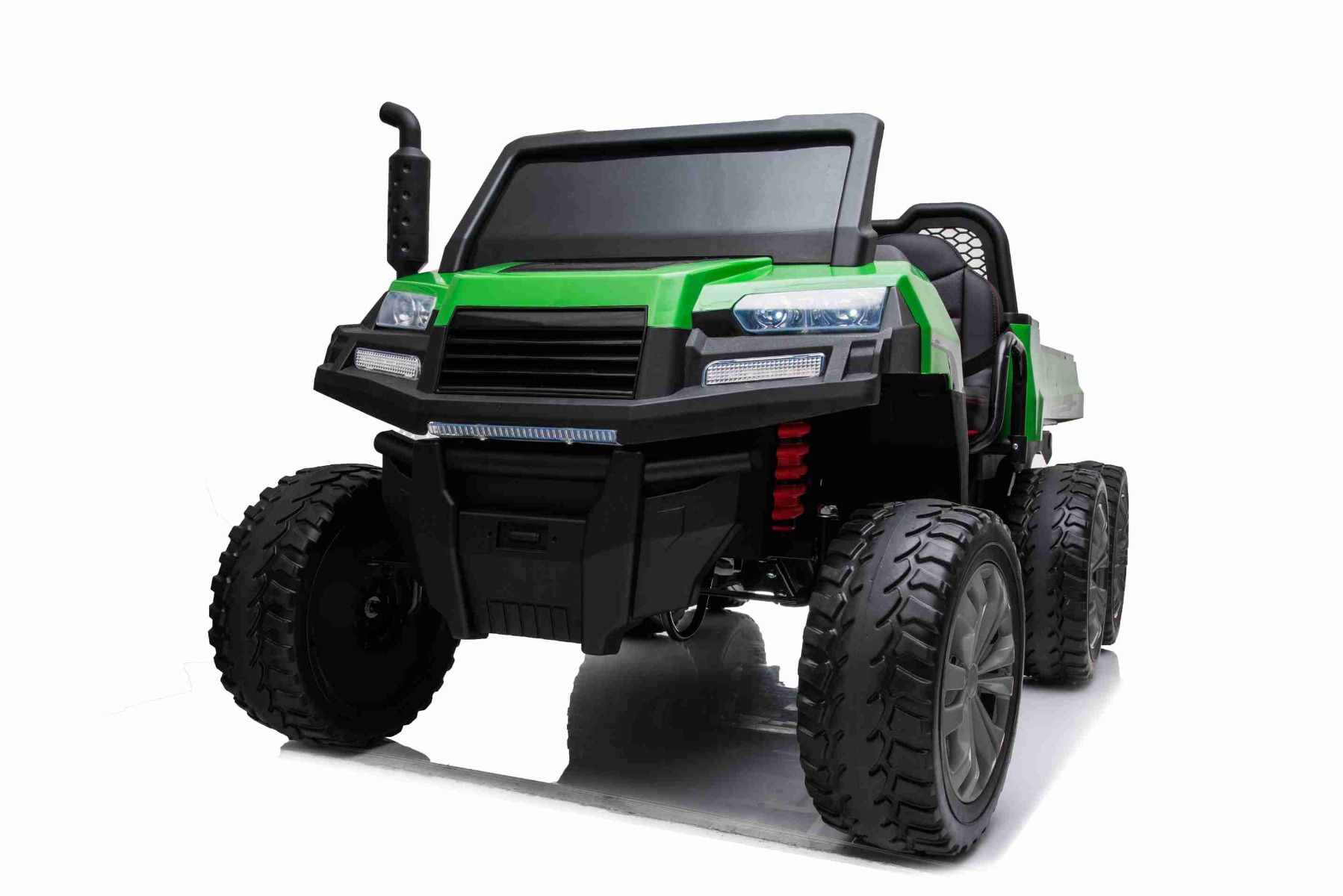 Mașină electrică copii FARM RIDER 6X6 cu tracțiune pe 4 roți, baterie 2x12V, roți EVA, suspensii, telecomandă 2,4 GHz, 2 locuri, MP3 player cu intrare USB / SD, Bluetooth - imagine 3