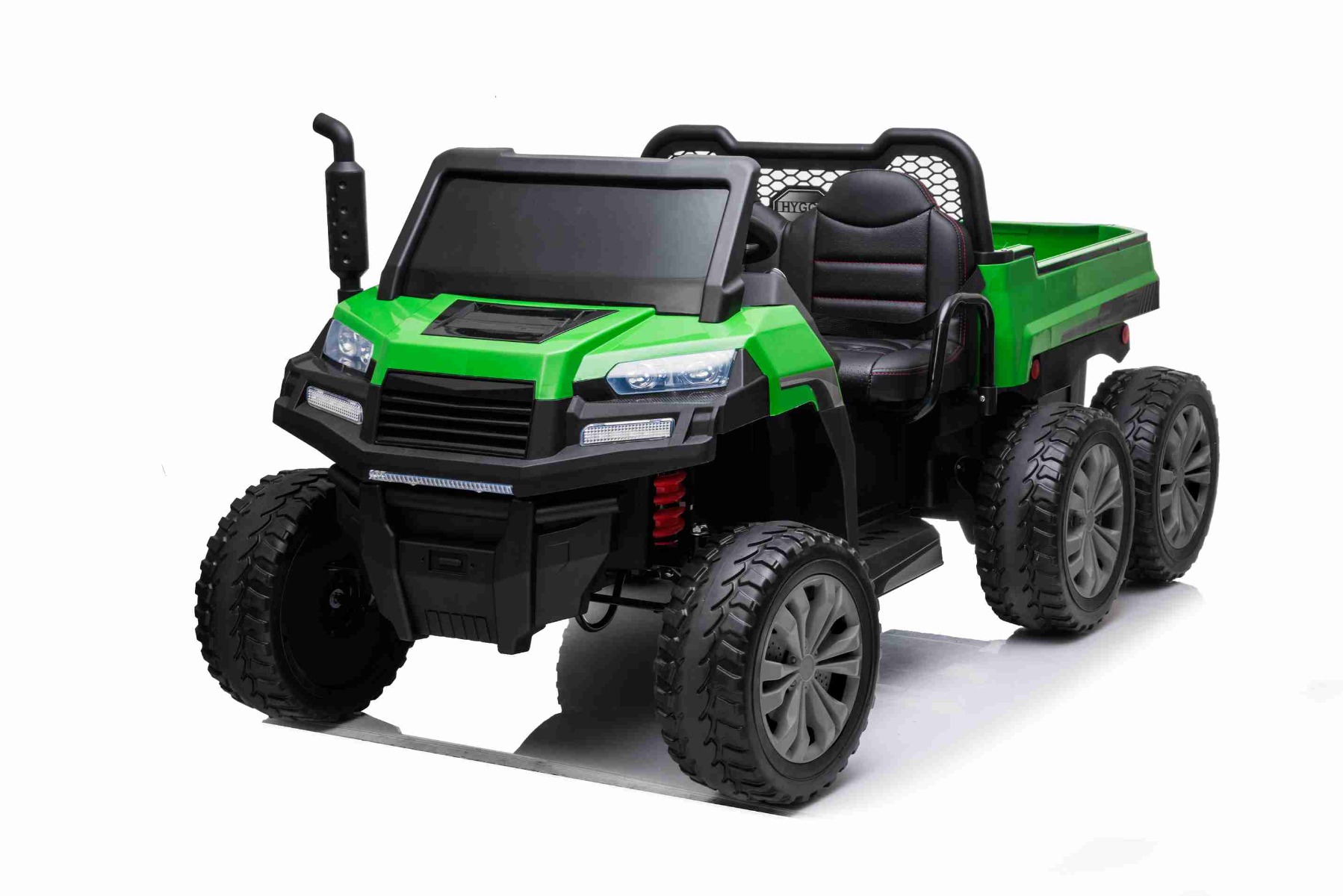 Mașină electrică copii FARM RIDER 6X6 cu tracțiune pe 4 roți, baterie 2x12V, roți EVA, suspensii, telecomandă 2,4 GHz, 2 locuri, MP3 player cu intrare USB / SD, Bluetooth - imagine 4