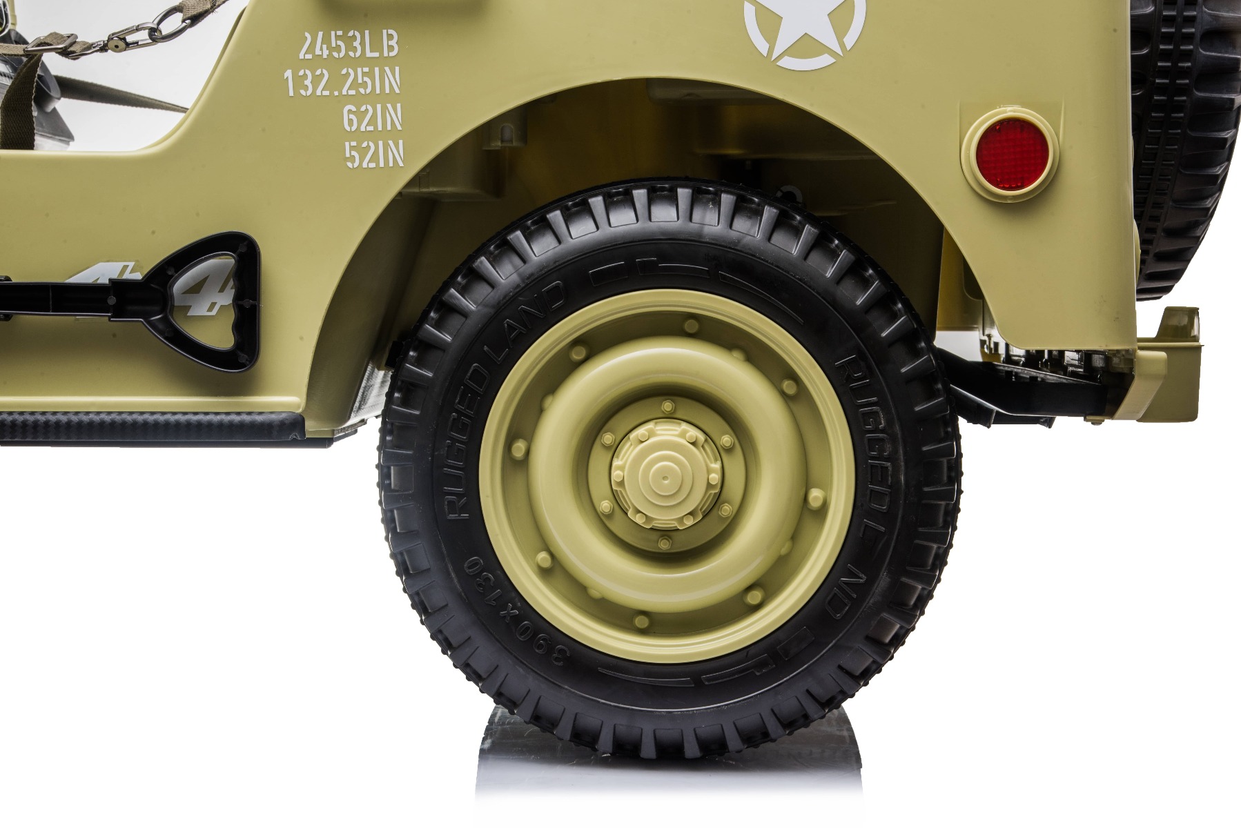 Mașinuță electrică pentru copii SUA ARMY-4X4, cu trei locuri, MP3 Player cu intrare USB / SD, suspensie integrală, lumini LED, parbriz pliabil, baterie portabilă 12V14AH, roți EVA, scaune din piele, telecomandă de 2,4 GHz, 4x4 - imagine 9