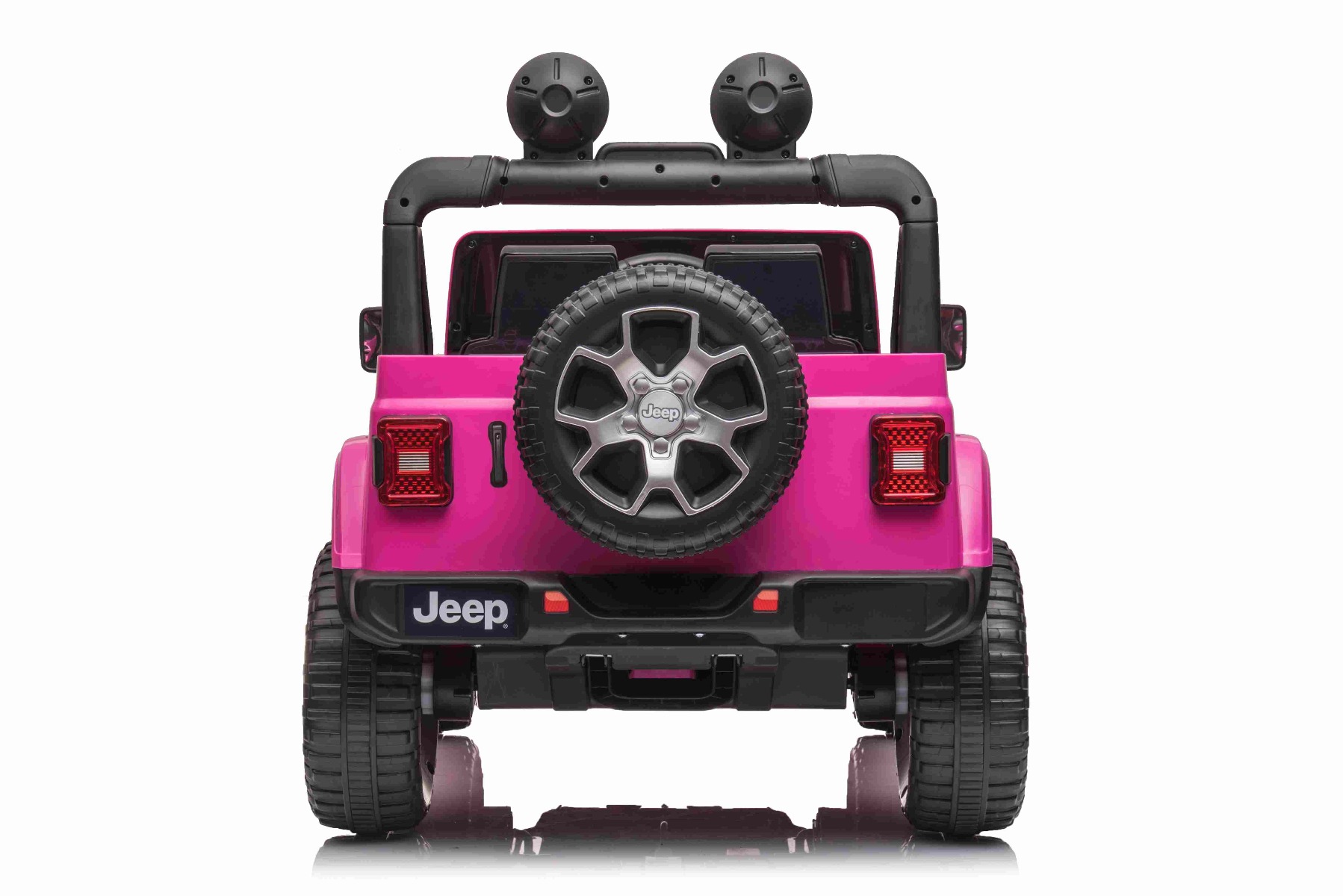 Mașinuță electrică pentru copii JEEP Wrangler, Roz, scaun din piele, Radio cu intrare Bluetooth și USB, unitate 4x4, baterie cu litiu, roți EVA, suspensii spate, telecomandă de 2,4 GHz, comutator funcție telecomandă/ pedală, licențiat - imagine 7