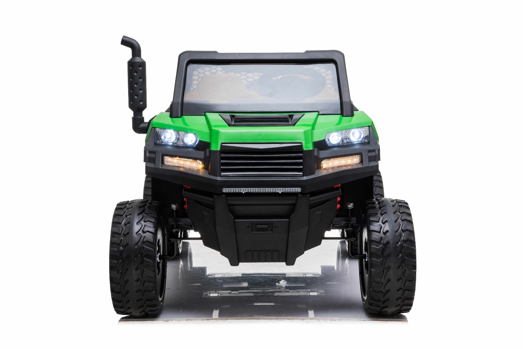 Mașină electrică copii FARM RIDER 6X6 cu tracțiune pe 4 roți, baterie 2x12V, roți EVA, suspensii, telecomandă 2,4 GHz, 2 locuri, MP3 player cu intrare USB / SD, Bluetooth