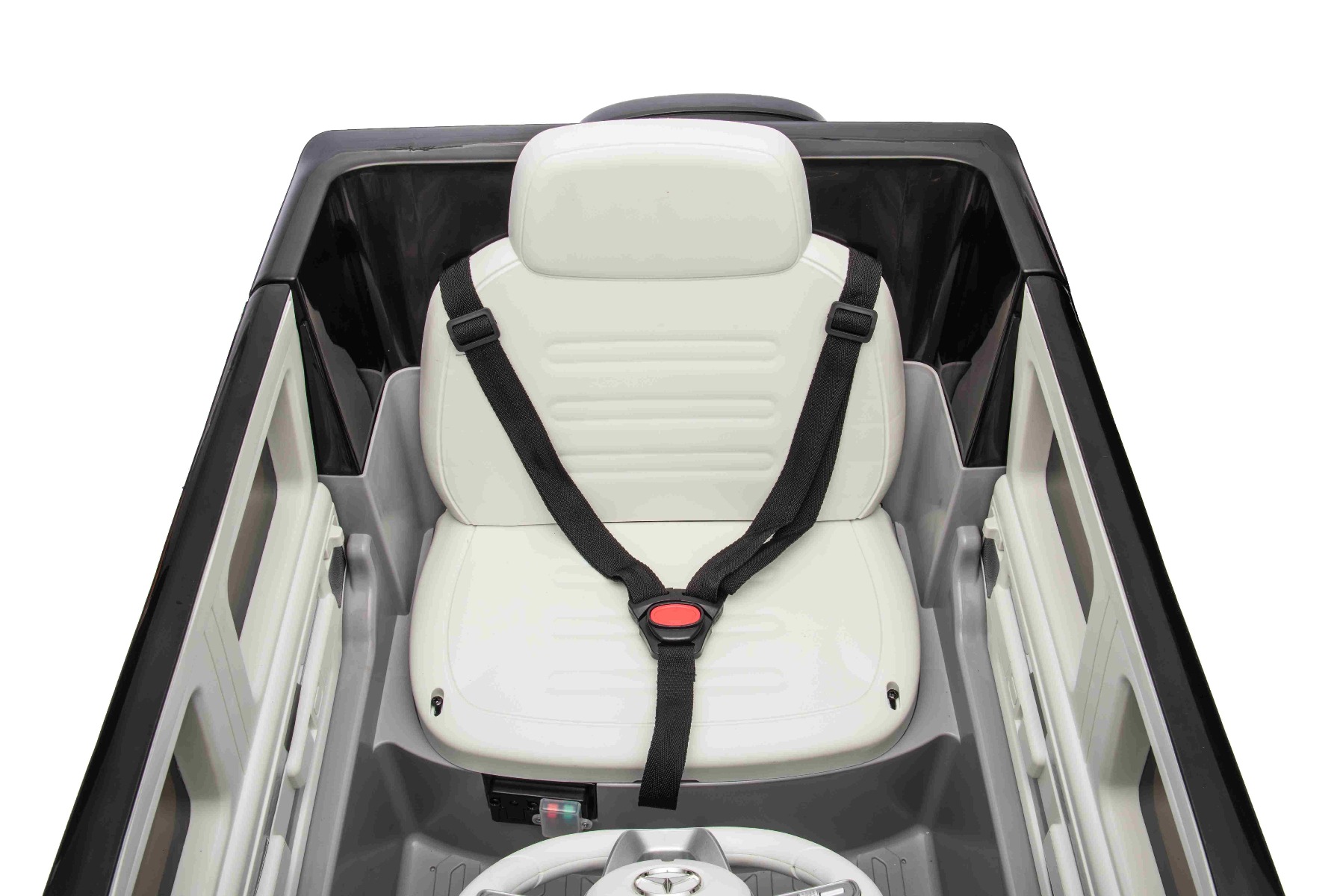 Mașinuță electrică de jucărie Mercedes-Benz EQG 12V, gri, componente ale caroseriei iluminate cu LED, lumini față și spate funcționale, telecomandă 2,4 GHz, intrare USB/Aux, baterie litiu, motor 2 x 35W, licență ORIGINALĂ - imagine 34