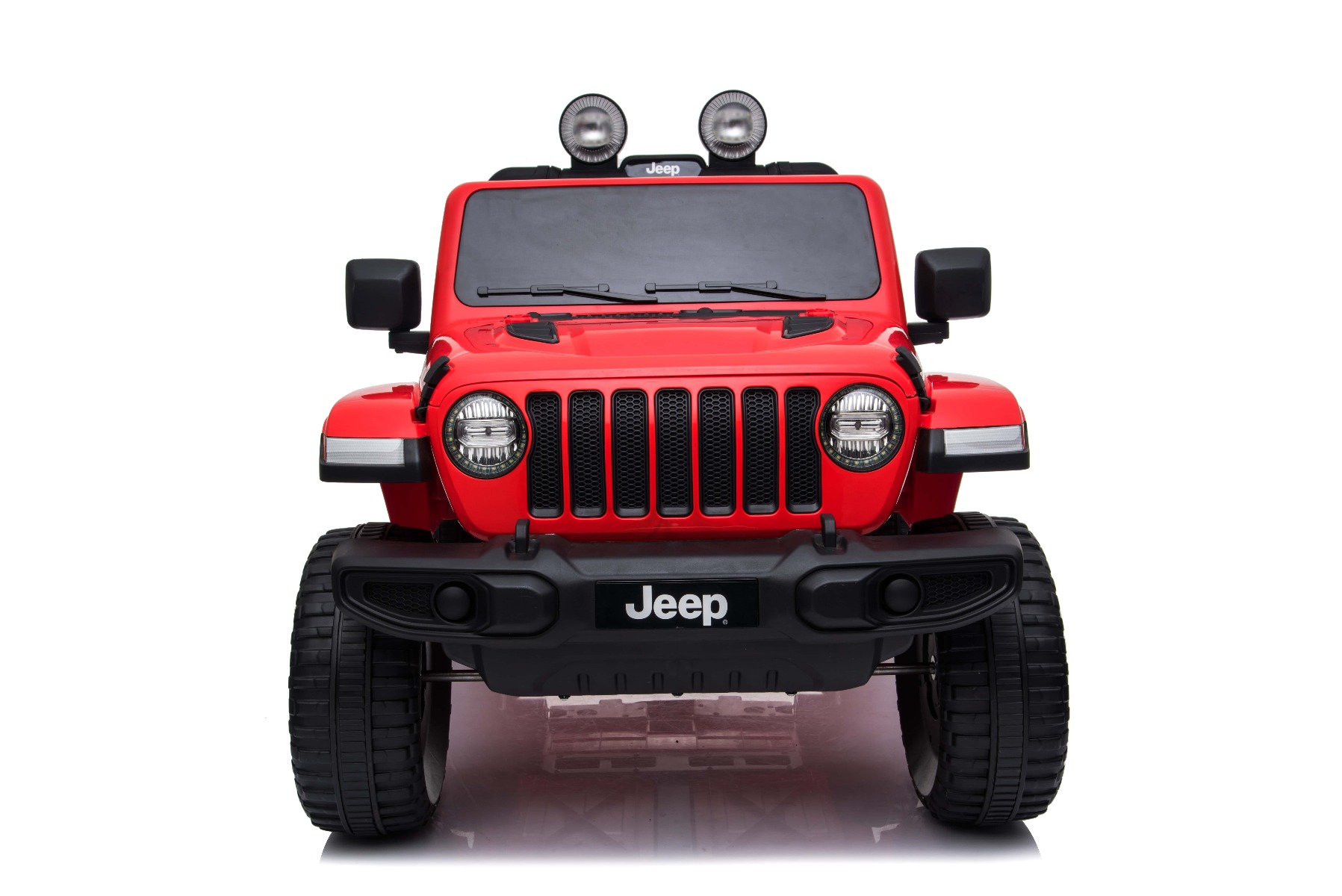 Mașinuță electrică pentru copii JEEP Wrangler, Roșu, scaun din piele, Radio cu intrare Bluetooth și USB, unitate 4x4, baterie cu litiu, roți EVA, suspensii spate, telecomandă de 2,4 GHz, comutator funcție telecomandă/ pedală, licențiat - imagine 6