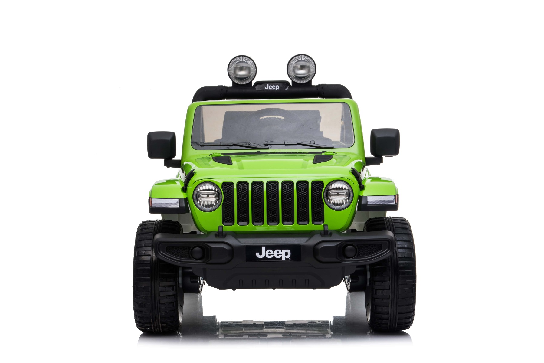 Mașinuță electrică pentru copii JEEP Wrangler, Verde, scaun din piele, Radio cu intrare Bluetooth și USB, unitate 4x4, baterie cu litiu, roți EVA, suspensii spate, telecomandă de 2,4 GHz, comutator funcție telecomandă/ pedală, licențiat - imagine 3