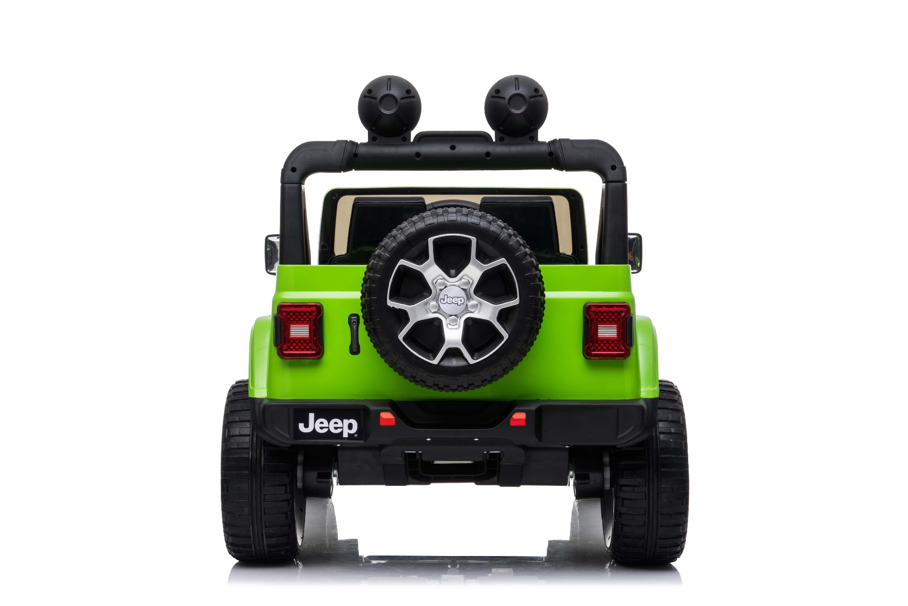 Mașinuță electrică pentru copii JEEP Wrangler, Verde, scaun din piele, Radio cu intrare Bluetooth și USB, unitate 4x4, baterie cu litiu, roți EVA, suspensii spate, telecomandă de 2,4 GHz, comutator funcție telecomandă/ pedală, licențiat - imagine 5