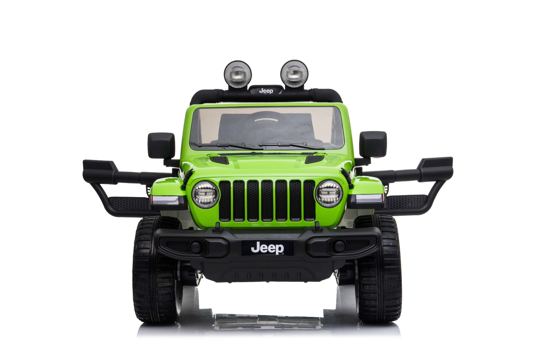 Mașinuță electrică pentru copii JEEP Wrangler, Verde, scaun din piele, Radio cu intrare Bluetooth și USB, unitate 4x4, baterie cu litiu, roți EVA, suspensii spate, telecomandă de 2,4 GHz, comutator funcție telecomandă/ pedală, licențiat - imagine 8