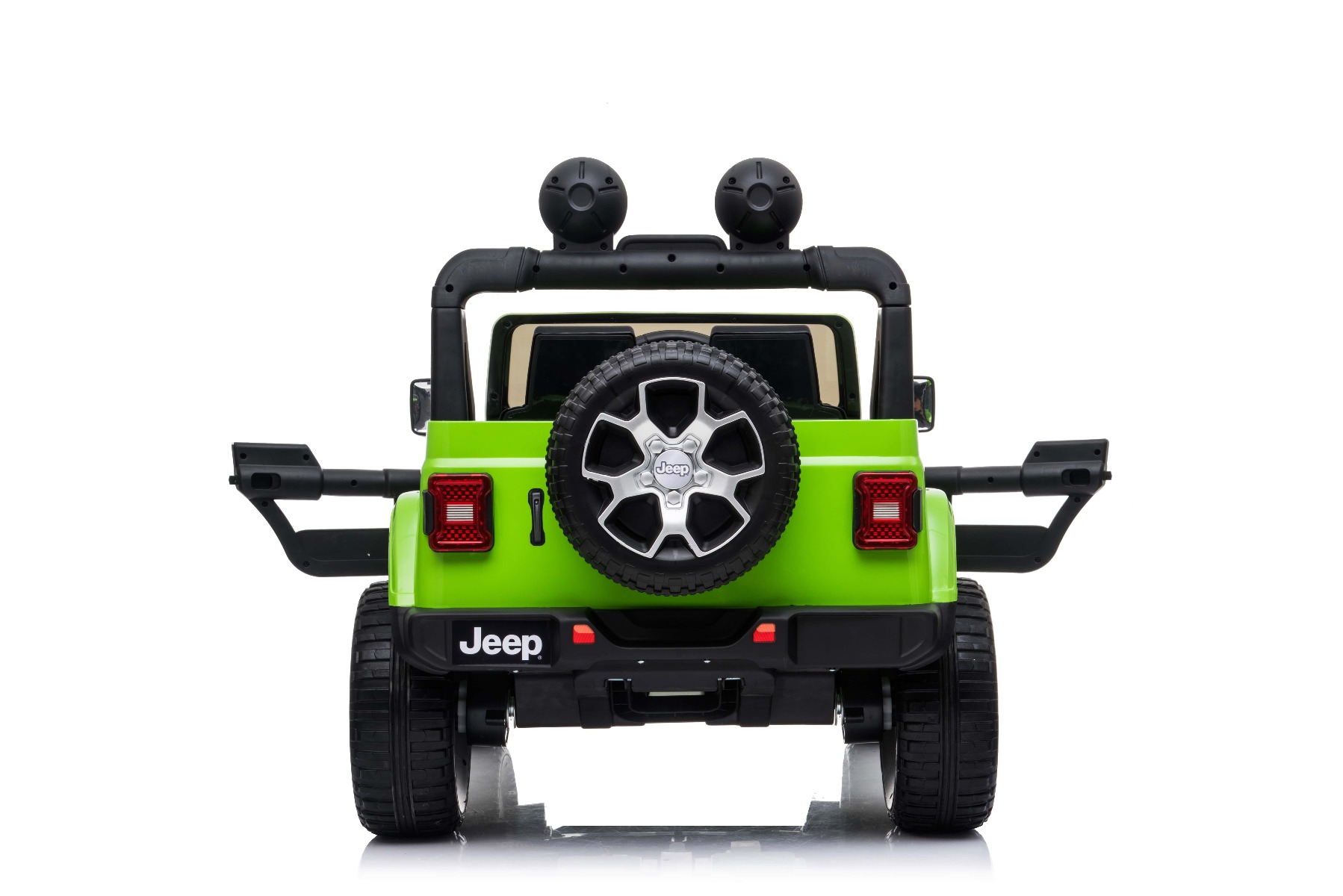 Mașinuță electrică pentru copii JEEP Wrangler, Verde, scaun din piele, Radio cu intrare Bluetooth și USB, unitate 4x4, baterie cu litiu, roți EVA, suspensii spate, telecomandă de 2,4 GHz, comutator funcție telecomandă/ pedală, licențiat - imagine 11