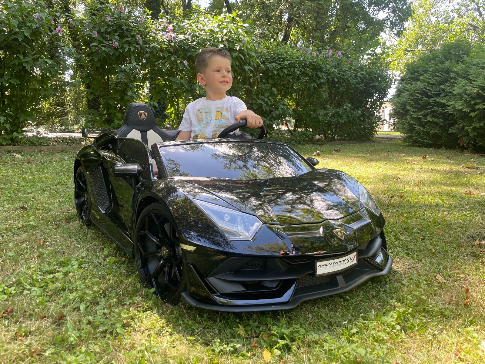Mașină electrică copii Lamborghini Aventador 24V două locuri, caroserie lăcuită verde, 2.4 GHz DO, scaune moi din PU, afișaj LCD, suspensie, uși cu deschidere verticală, roți EVA moi, MOTOR 2 X 45W, licență ORIGINALĂ - imagine 26