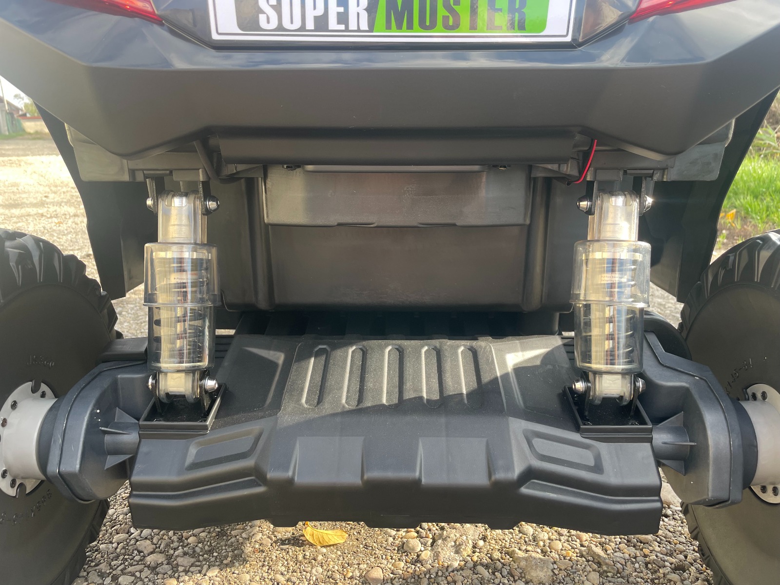 Mașină electrică pentru copii UTV 24V, verde, două locuri, motor 2 x 200 W, Baterie litiu, roți EVA, osii cu arcuri, frână electrică, scaun tapițat, 2.4 GHz DO, două locuri, USB, AUX - imagine 5