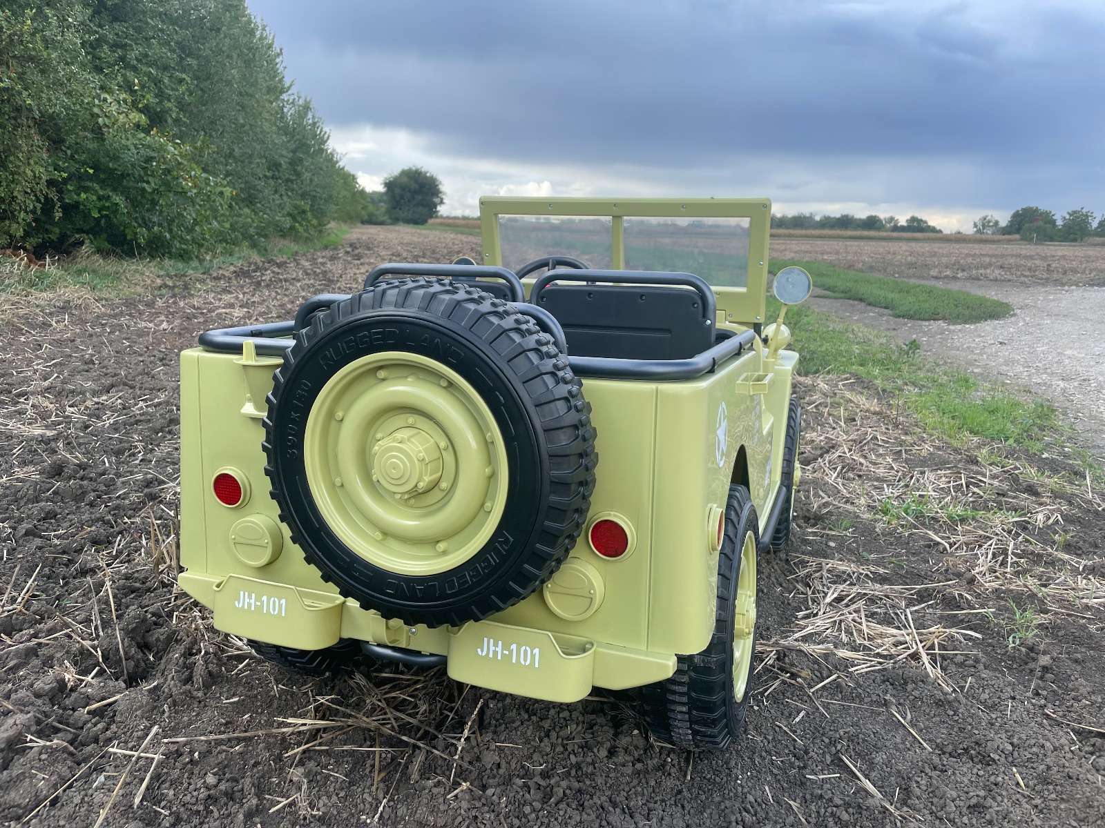 Mașinuță electrică pentru copii SUA ARMY-4X4, cu trei locuri, MP3 Player cu intrare USB / SD, suspensie integrală, lumini LED, parbriz pliabil, baterie portabilă 12V14AH, roți EVA, scaune din piele, telecomandă de 2,4 GHz, 4x4 - imagine 27