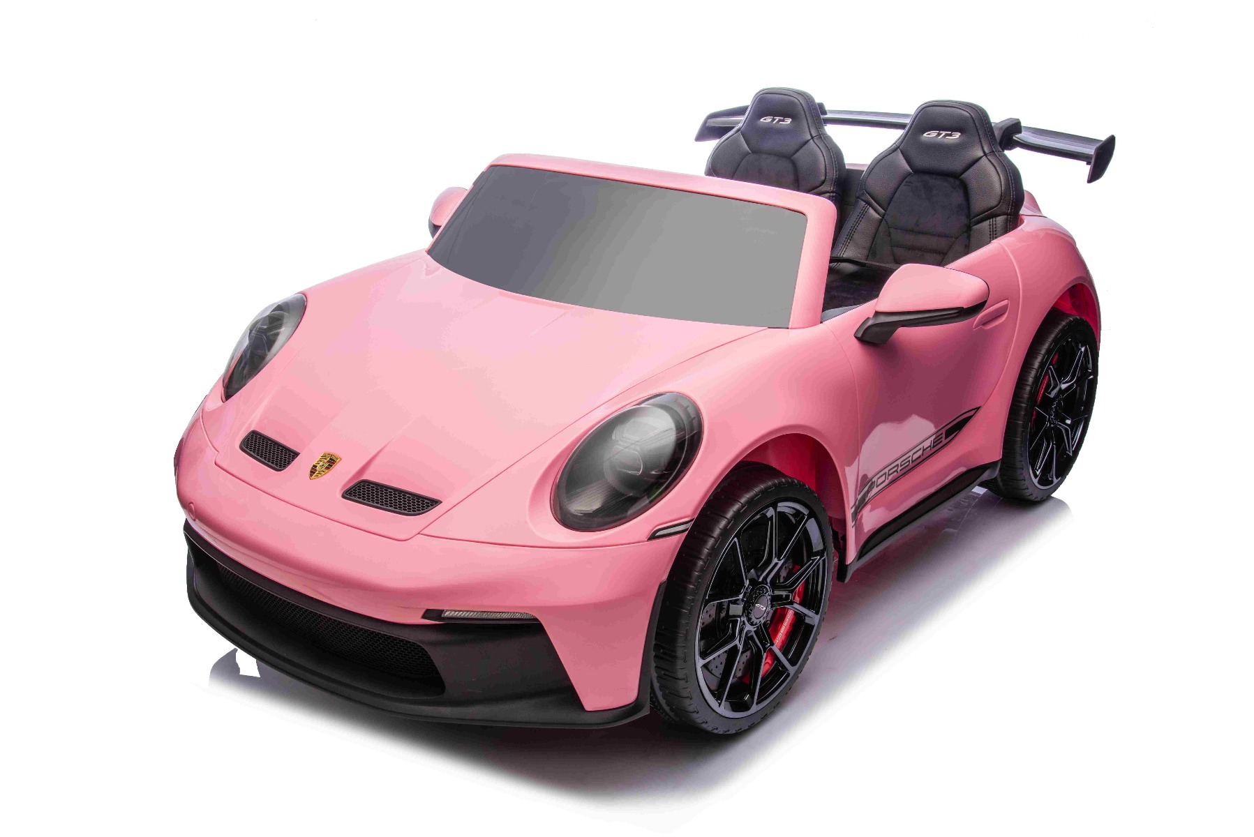 Mașină electrică copii Porsche 911 24V cu tracțiune 4x4, roz, scaun cu două locuri, telecomandă 2.4 GHz, intrare USB/AUX, motoare 200W, suspensie, baterie litiu, lumini LED față și spate, licență ORIGINALĂ - imagine 11