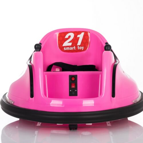 Vehicul electric pentru copii RIRIDRIVE 12V roz, potrivit pentru utilizare în interior și exterior, telecomandă de 2,4 Ghz, iluminare cu LED, control cu joystick, motor 2 X 15W