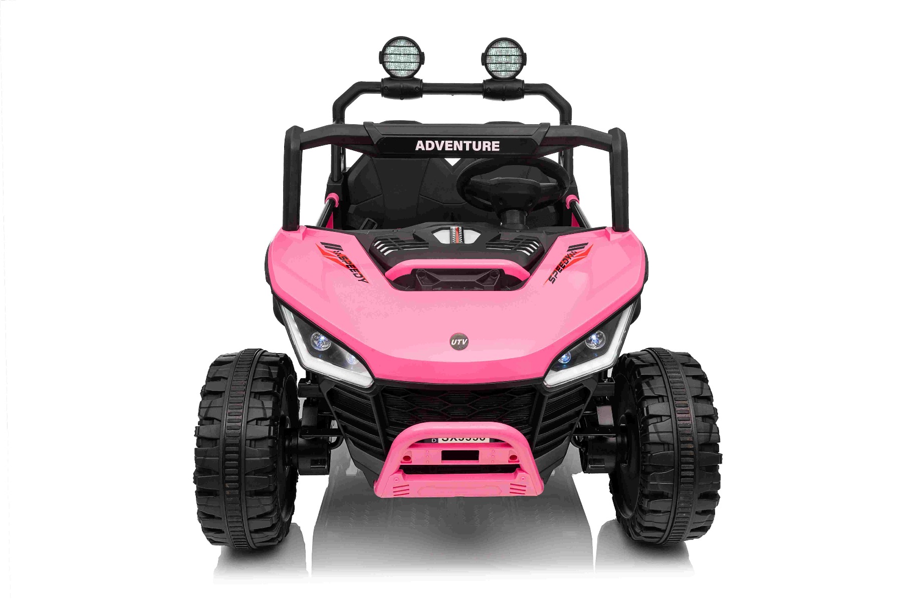 Maşinuţa electrica copii T-REX Ride 4x4 cu două locuri 24V, roz, player MP3 cu intrare USB/AUX, acționare 4x4, baterie litiu, suspensie, telecomandă, lumini LED - imagine 17