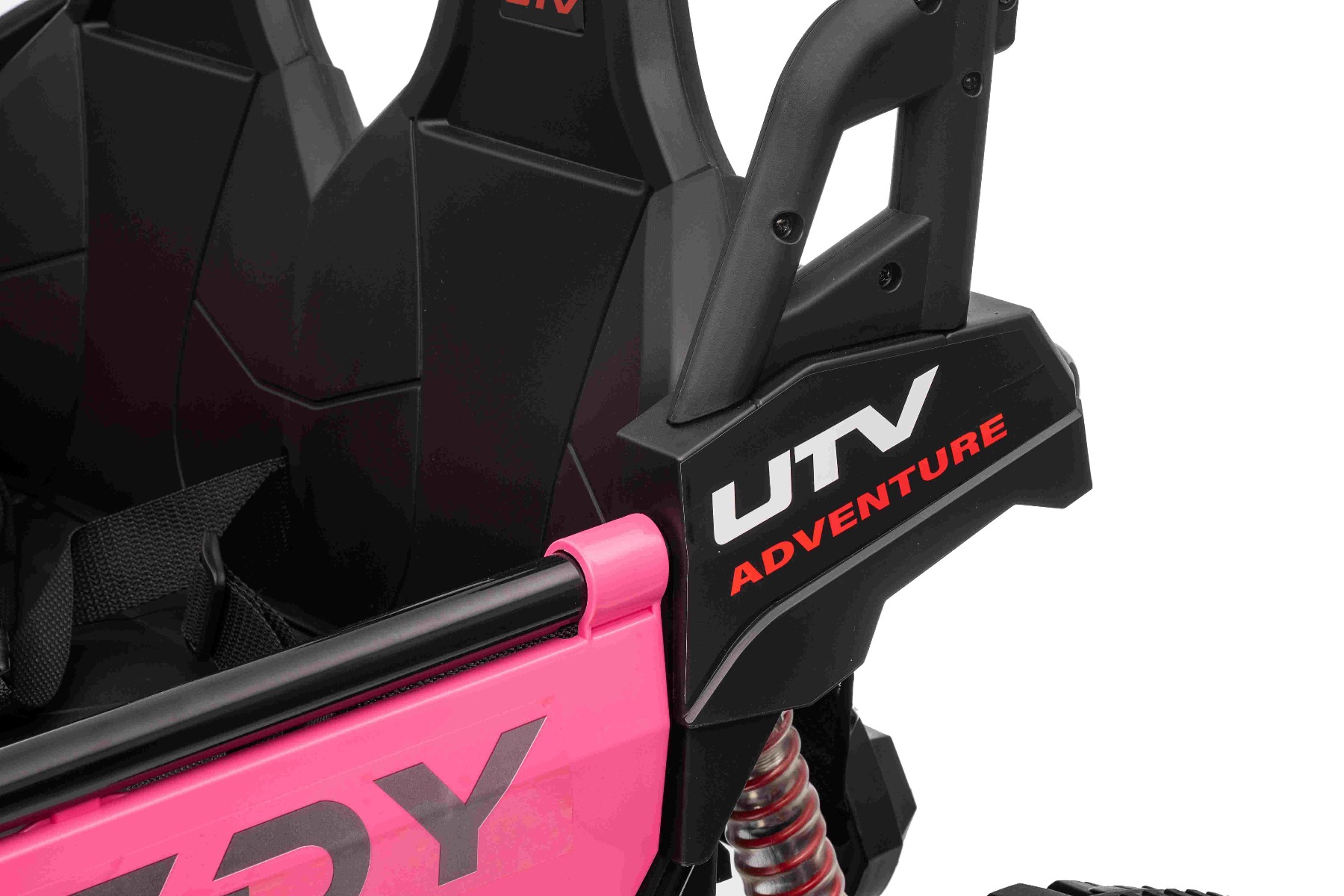 Maşinuţa electrica copii T-REX Ride 4x4 cu două locuri 24V, roz, player MP3 cu intrare USB/AUX, acționare 4x4, baterie litiu, suspensie, telecomandă, lumini LED - imagine 29