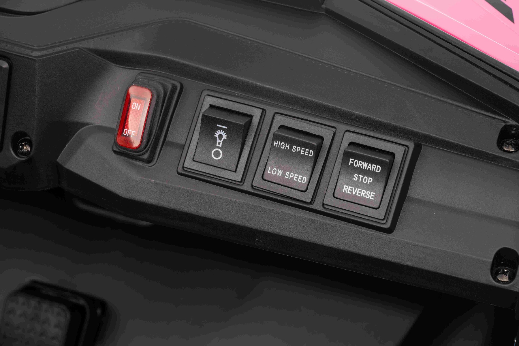 Maşinuţa electrica copii T-REX Ride 4x4 cu două locuri 24V, roz, player MP3 cu intrare USB/AUX, acționare 4x4, baterie litiu, suspensie, telecomandă, lumini LED - imagine 36