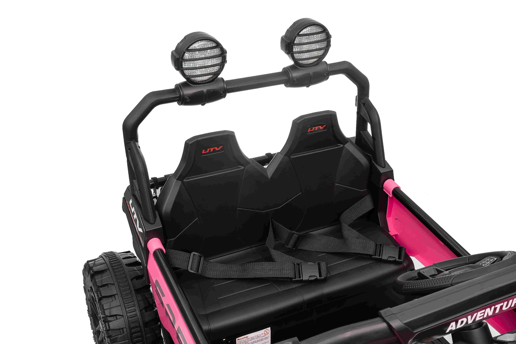 Maşinuţa electrica copii T-REX Ride 4x4 cu două locuri 24V, roz, player MP3 cu intrare USB/AUX, acționare 4x4, baterie litiu, suspensie, telecomandă, lumini LED - imagine 40