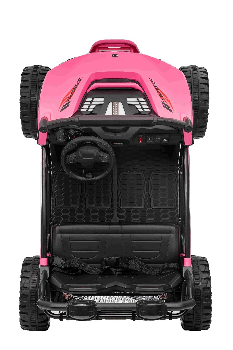 Maşinuţa electrica copii T-REX Ride 4x4 cu două locuri 24V, roz, player MP3 cu intrare USB/AUX, acționare 4x4, baterie litiu, suspensie, telecomandă, lumini LED - imagine 52