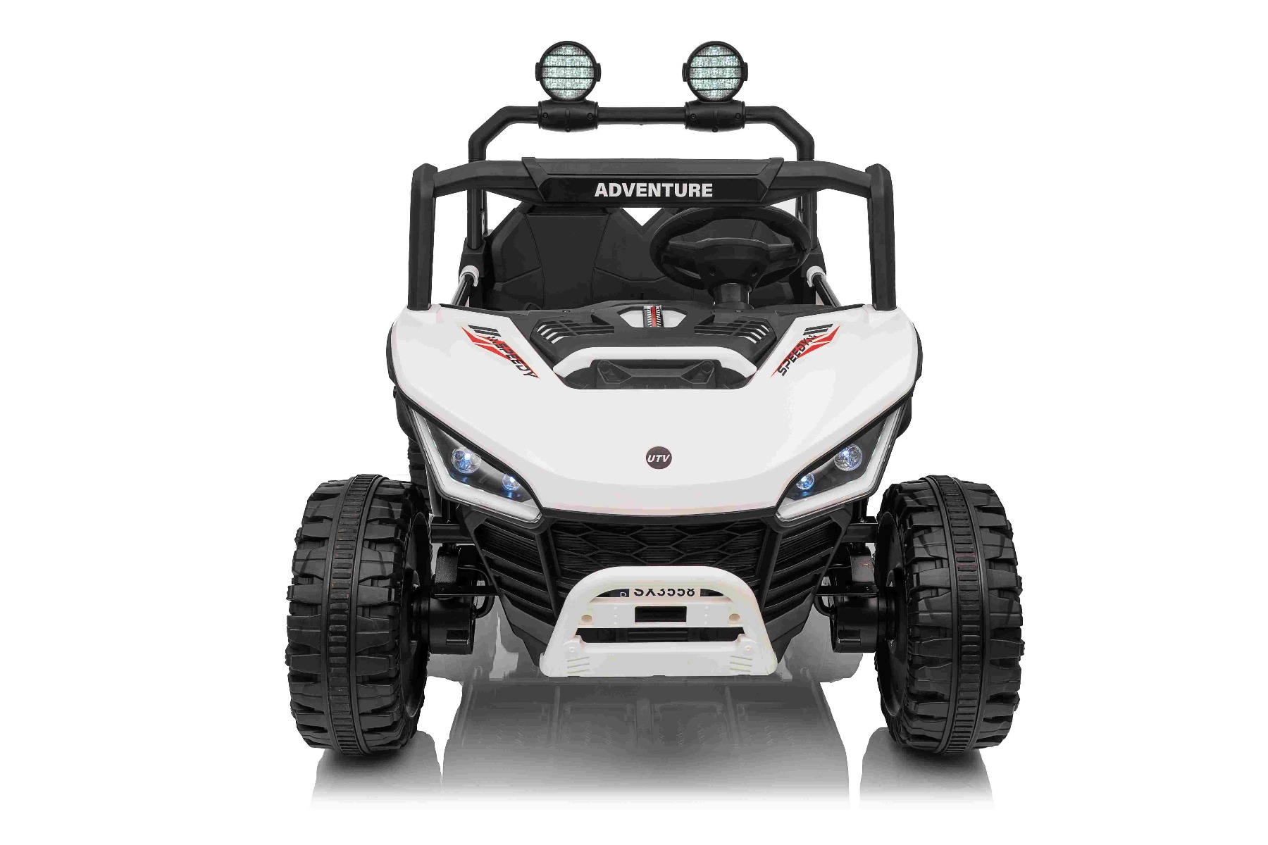 Maşinuţa electrica copii T-REX Ride 4x4 cu două locuri 24V, alb, player MP3 cu intrare USB/AUX, acționare 4x4, baterie litiu, suspensie, telecomandă, lumini LED - imagine 19