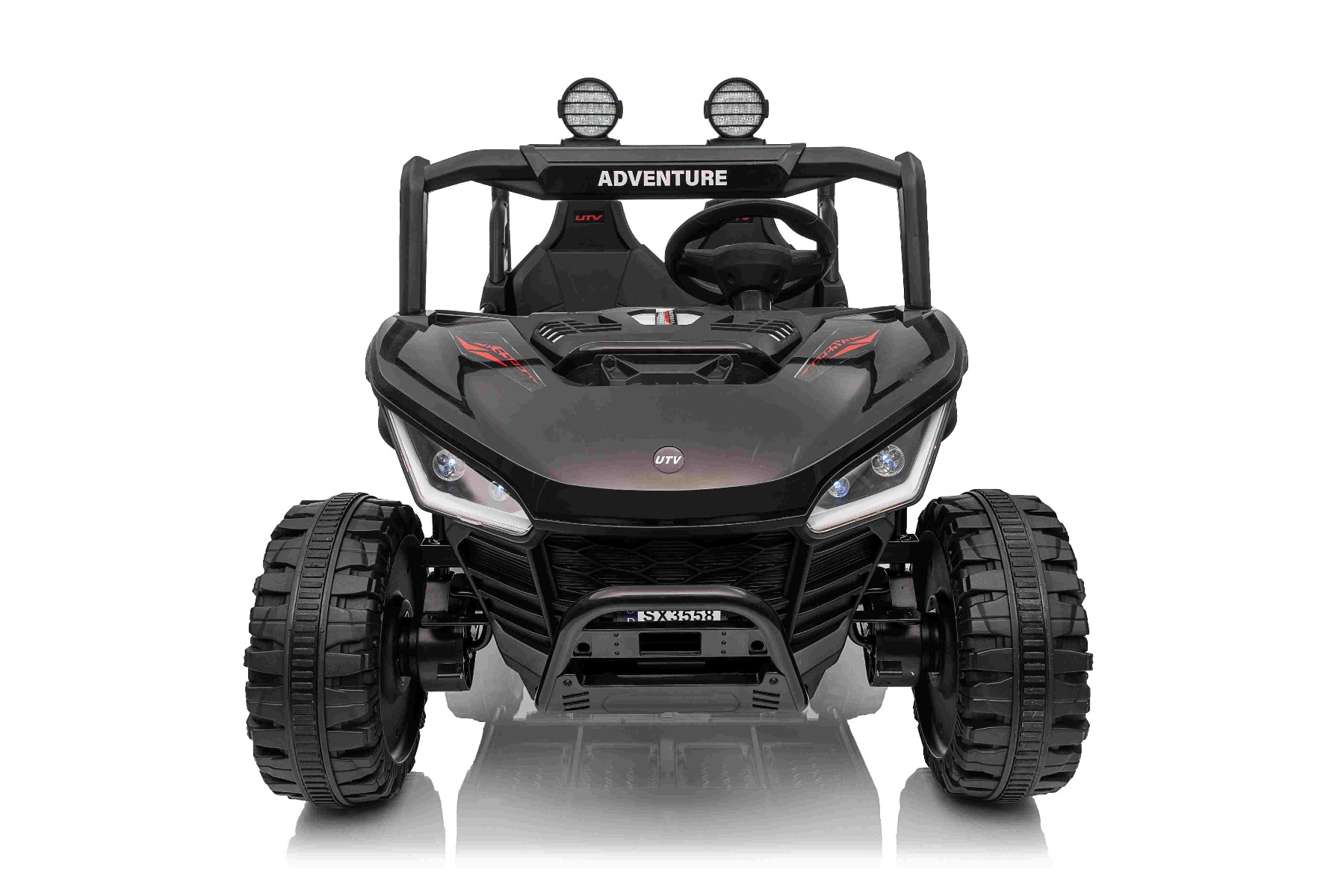 Maşinuţa electrica copii T-REX Ride 4x4 cu două locuri 24V, negru, player MP3 cu intrare USB/AUX, acționare 4x4, baterie litiu, suspensie, telecomandă, lumini LED - imagine 17