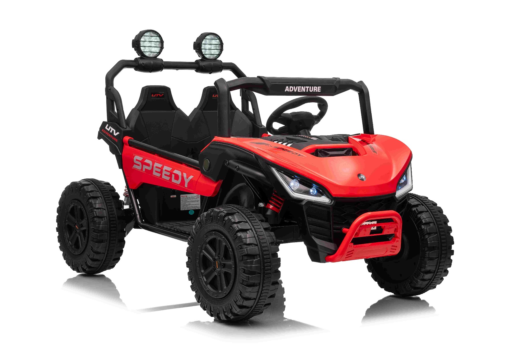 Maşinuţa electrica copii T-REX Ride 4x4 cu două locuri 24V, roșu, player MP3 cu intrare USB/AUX, acționare 4x4, baterie litiu, suspensie, telecomandă, lumini LED - imagine 11
