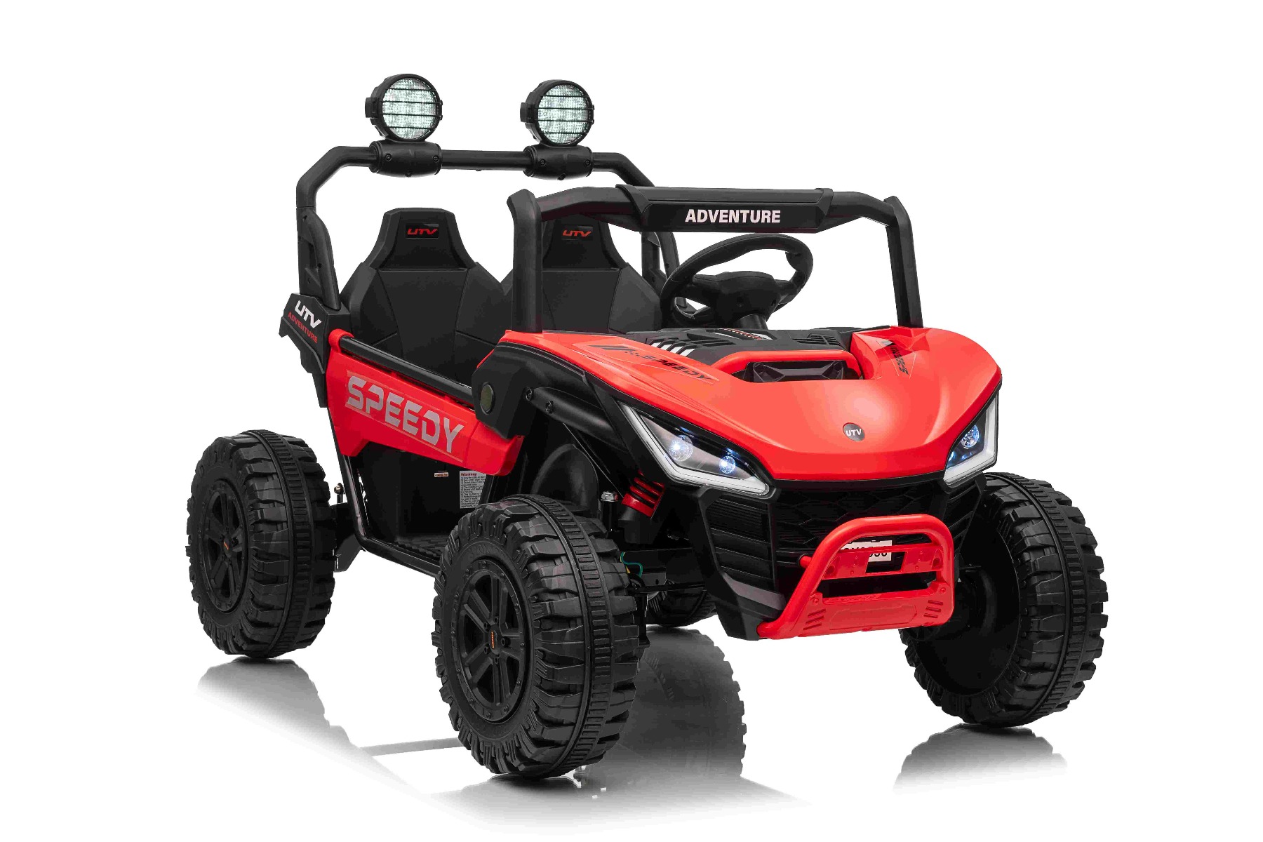 Maşinuţa electrica copii T-REX Ride 4x4 cu două locuri 24V, roșu, player MP3 cu intrare USB/AUX, acționare 4x4, baterie litiu, suspensie, telecomandă, lumini LED - imagine 12