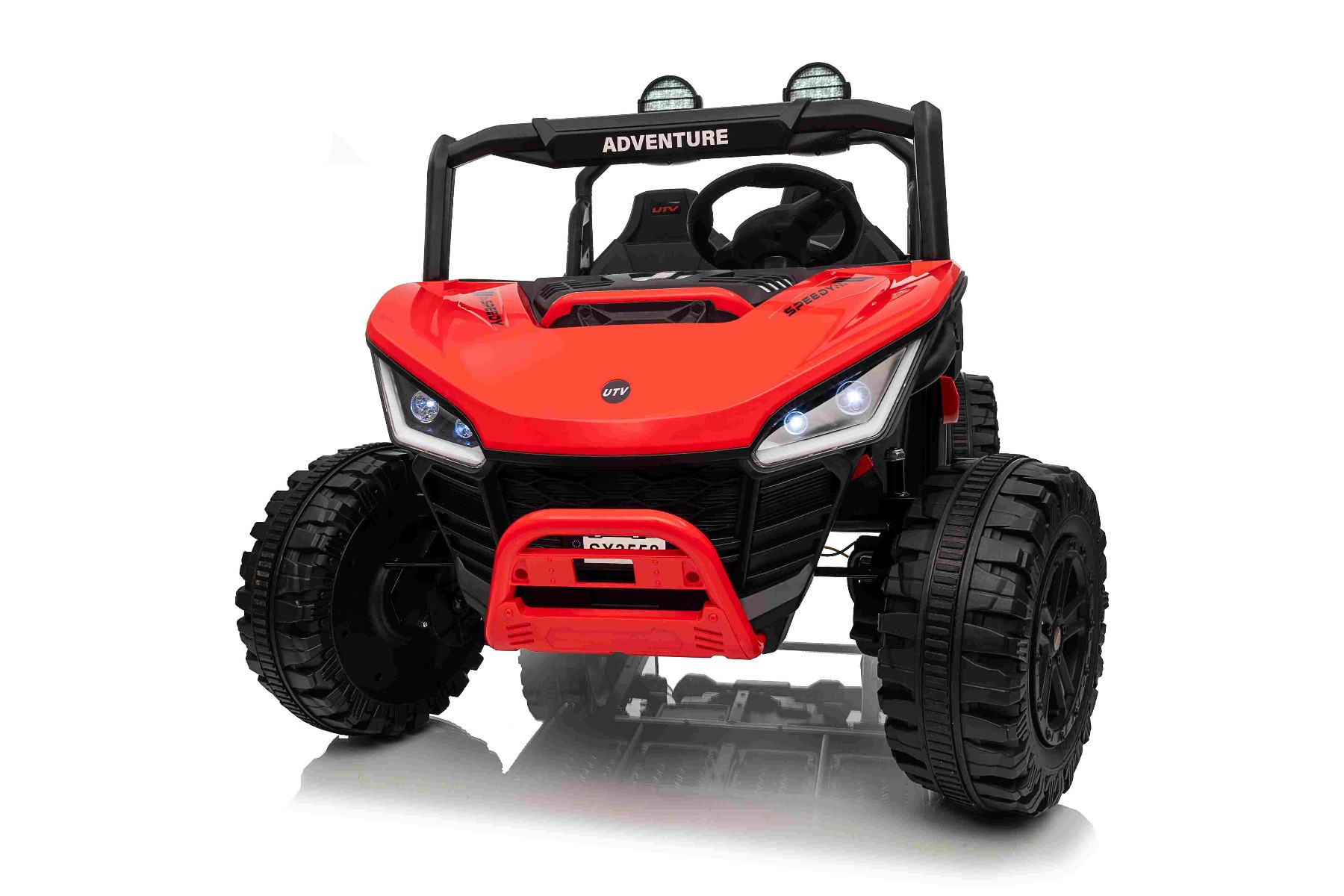 Maşinuţa electrica copii T-REX Ride 4x4 cu două locuri 24V, roșu, player MP3 cu intrare USB/AUX, acționare 4x4, baterie litiu, suspensie, telecomandă, lumini LED - imagine 18