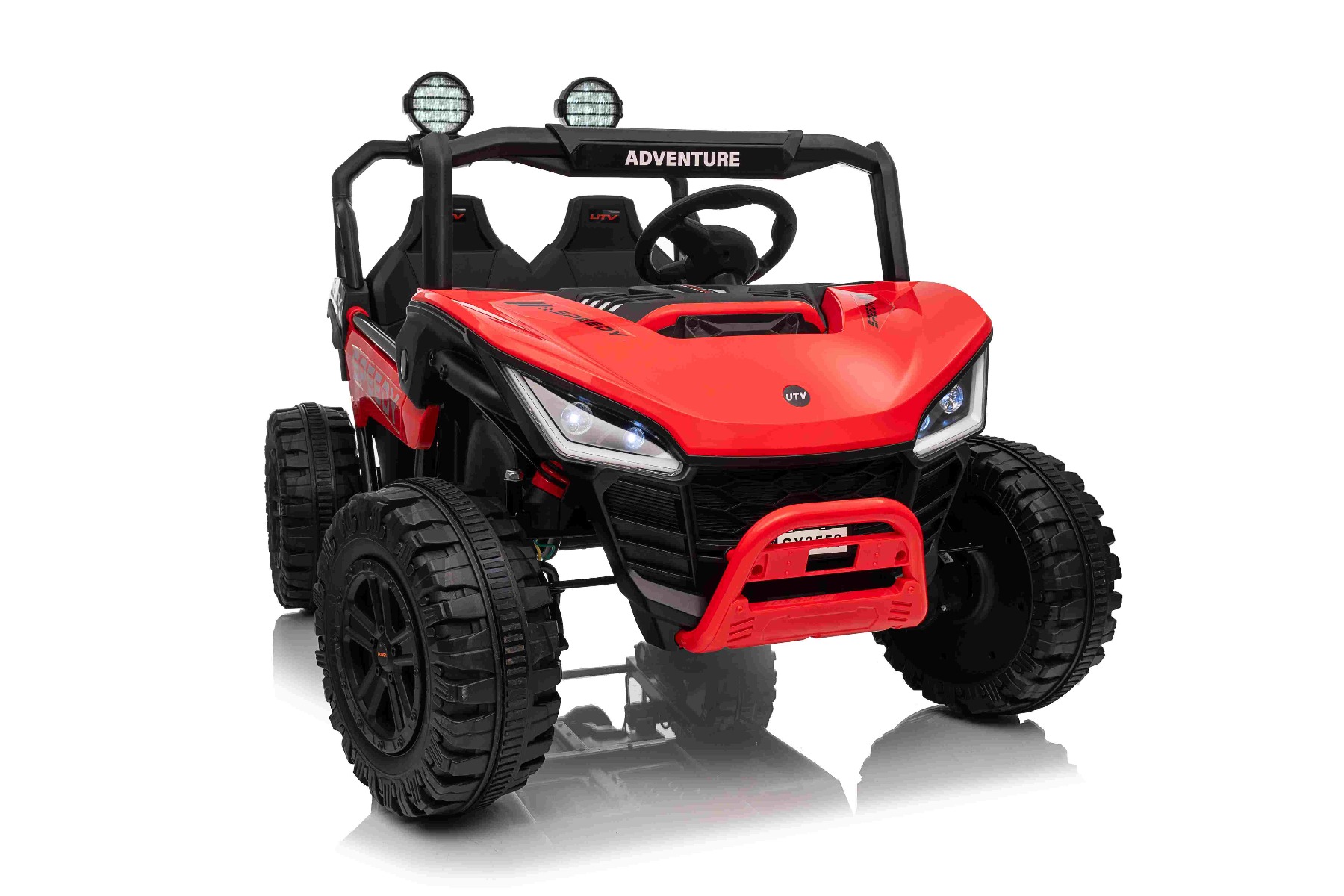 Maşinuţa electrica copii T-REX Ride 4x4 cu două locuri 24V, roșu, player MP3 cu intrare USB/AUX, acționare 4x4, baterie litiu, suspensie, telecomandă, lumini LED - imagine 19