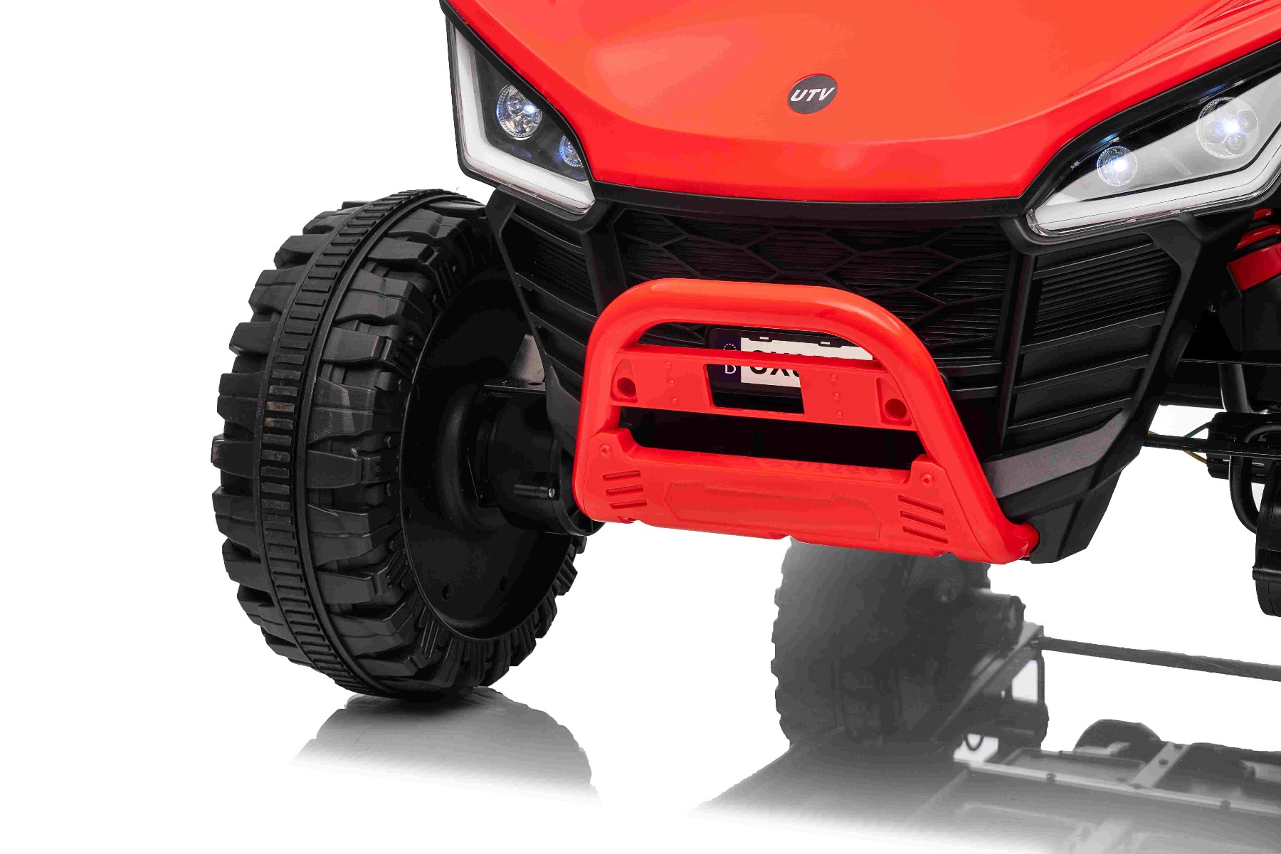 Maşinuţa electrica copii T-REX Ride 4x4 cu două locuri 24V, roșu, player MP3 cu intrare USB/AUX, acționare 4x4, baterie litiu, suspensie, telecomandă, lumini LED - imagine 23
