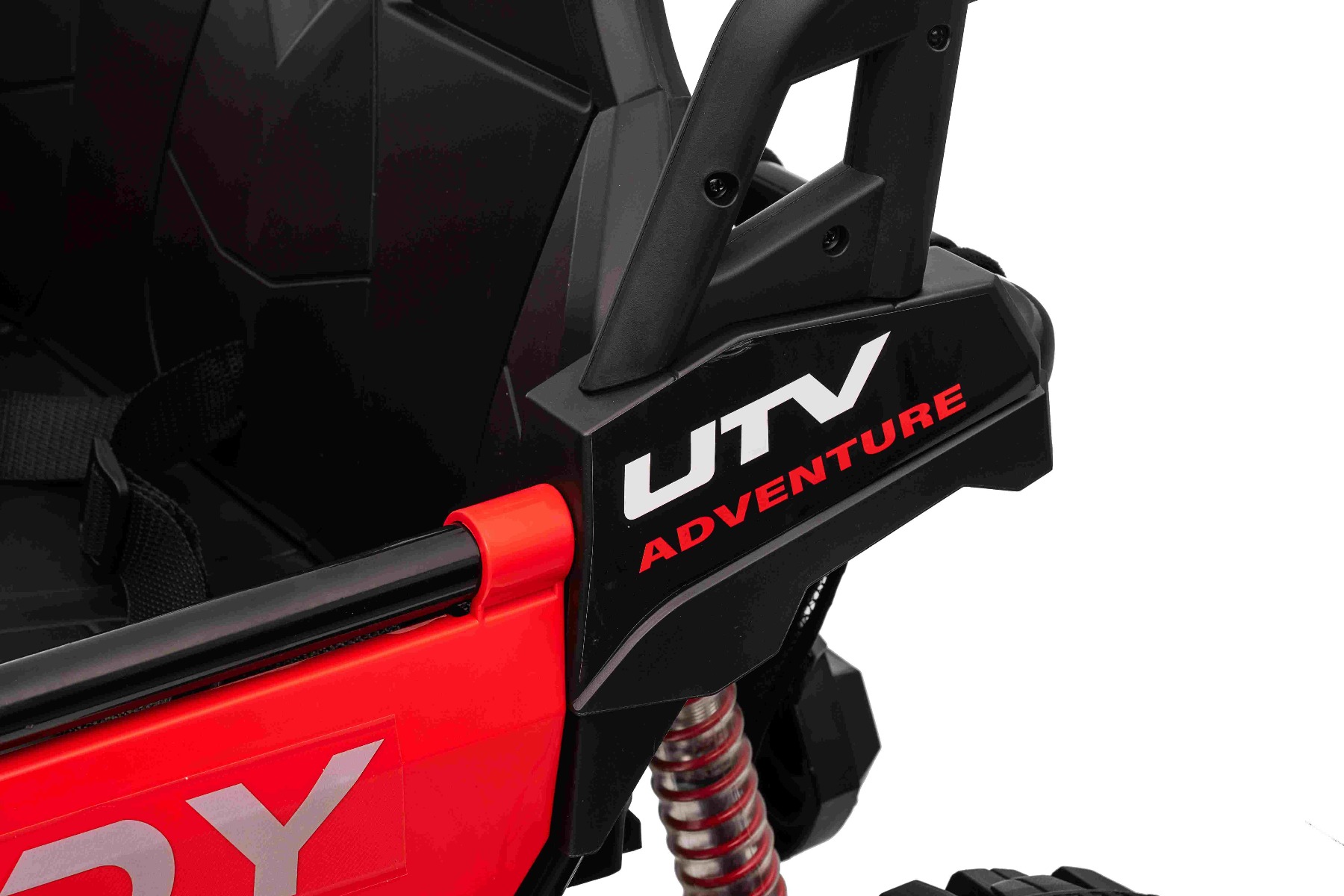 Maşinuţa electrica copii T-REX Ride 4x4 cu două locuri 24V, roșu, player MP3 cu intrare USB/AUX, acționare 4x4, baterie litiu, suspensie, telecomandă, lumini LED - imagine 27