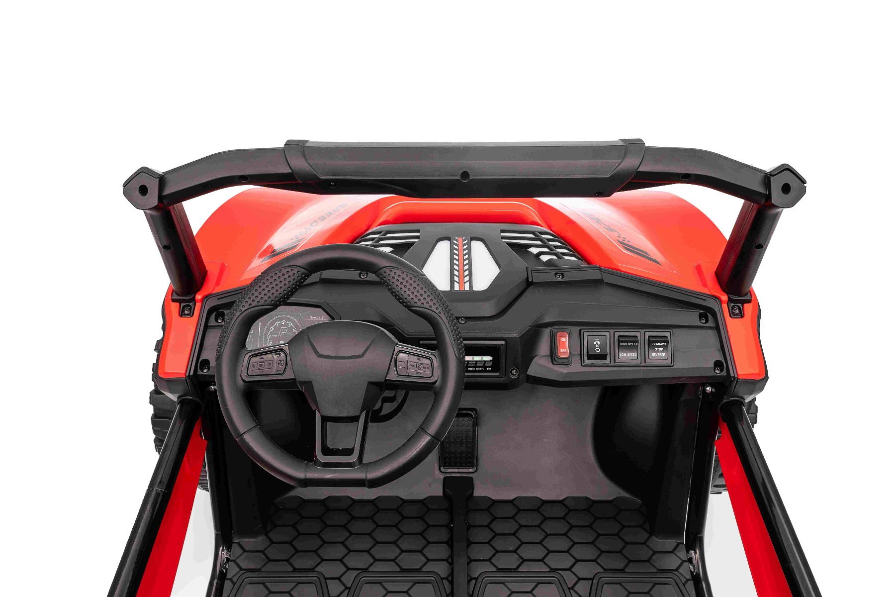 Maşinuţa electrica copii T-REX Ride 4x4 cu două locuri 24V, roșu, player MP3 cu intrare USB/AUX, acționare 4x4, baterie litiu, suspensie, telecomandă, lumini LED - imagine 32
