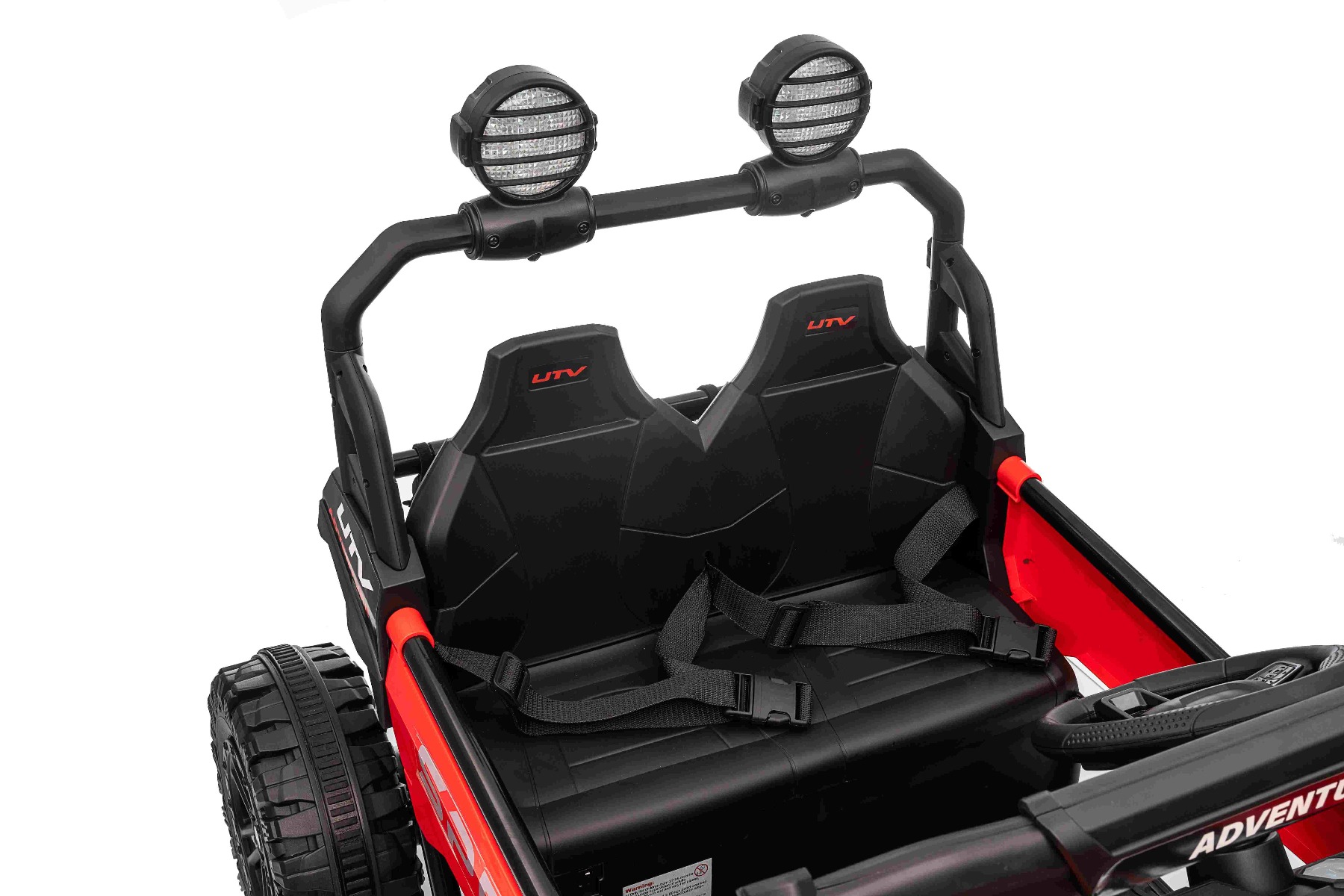 Maşinuţa electrica copii T-REX Ride 4x4 cu două locuri 24V, roșu, player MP3 cu intrare USB/AUX, acționare 4x4, baterie litiu, suspensie, telecomandă, lumini LED - imagine 35