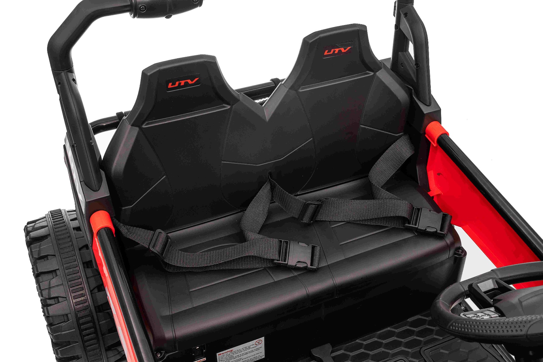 Maşinuţa electrica copii T-REX Ride 4x4 cu două locuri 24V, roșu, player MP3 cu intrare USB/AUX, acționare 4x4, baterie litiu, suspensie, telecomandă, lumini LED - imagine 36