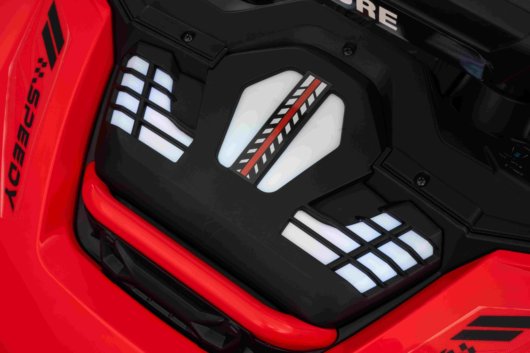 Maşinuţa electrica copii T-REX Ride 4x4 cu două locuri 24V, roșu, player MP3 cu intrare USB/AUX, acționare 4x4, baterie litiu, suspensie, telecomandă, lumini LED - imagine 45