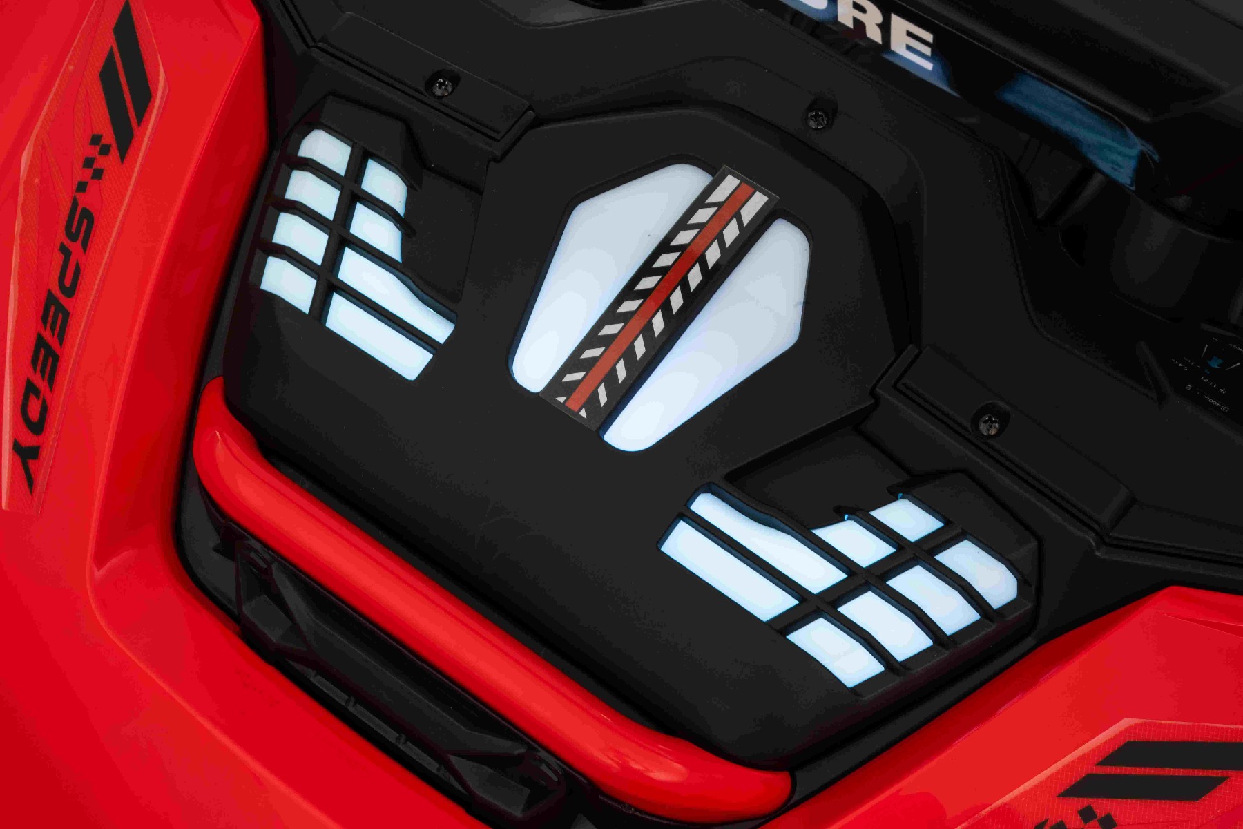 Maşinuţa electrica copii T-REX Ride 4x4 cu două locuri 24V, roșu, player MP3 cu intrare USB/AUX, acționare 4x4, baterie litiu, suspensie, telecomandă, lumini LED - imagine 46