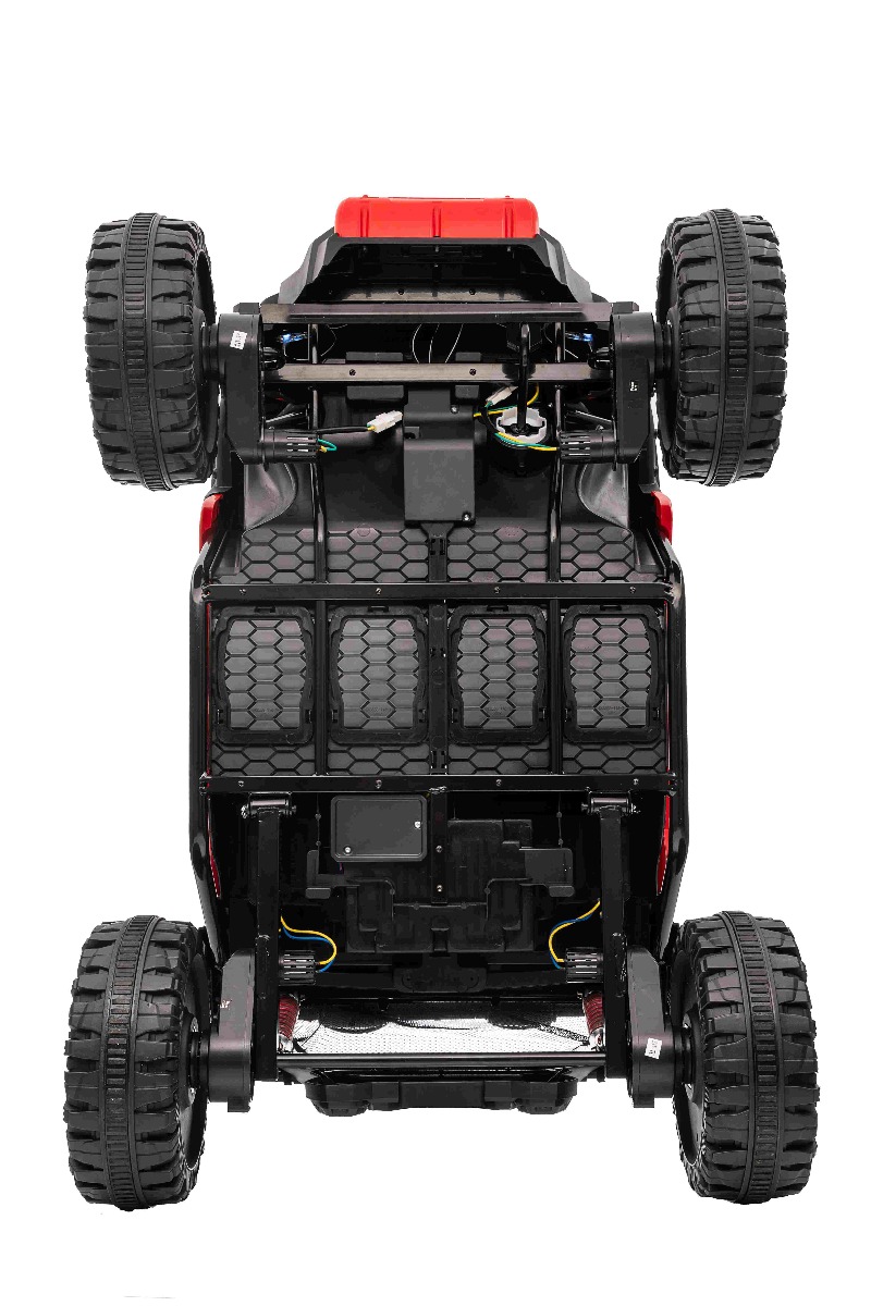 Maşinuţa electrica copii T-REX Ride 4x4 cu două locuri 24V, roșu, player MP3 cu intrare USB/AUX, acționare 4x4, baterie litiu, suspensie, telecomandă, lumini LED - imagine 47