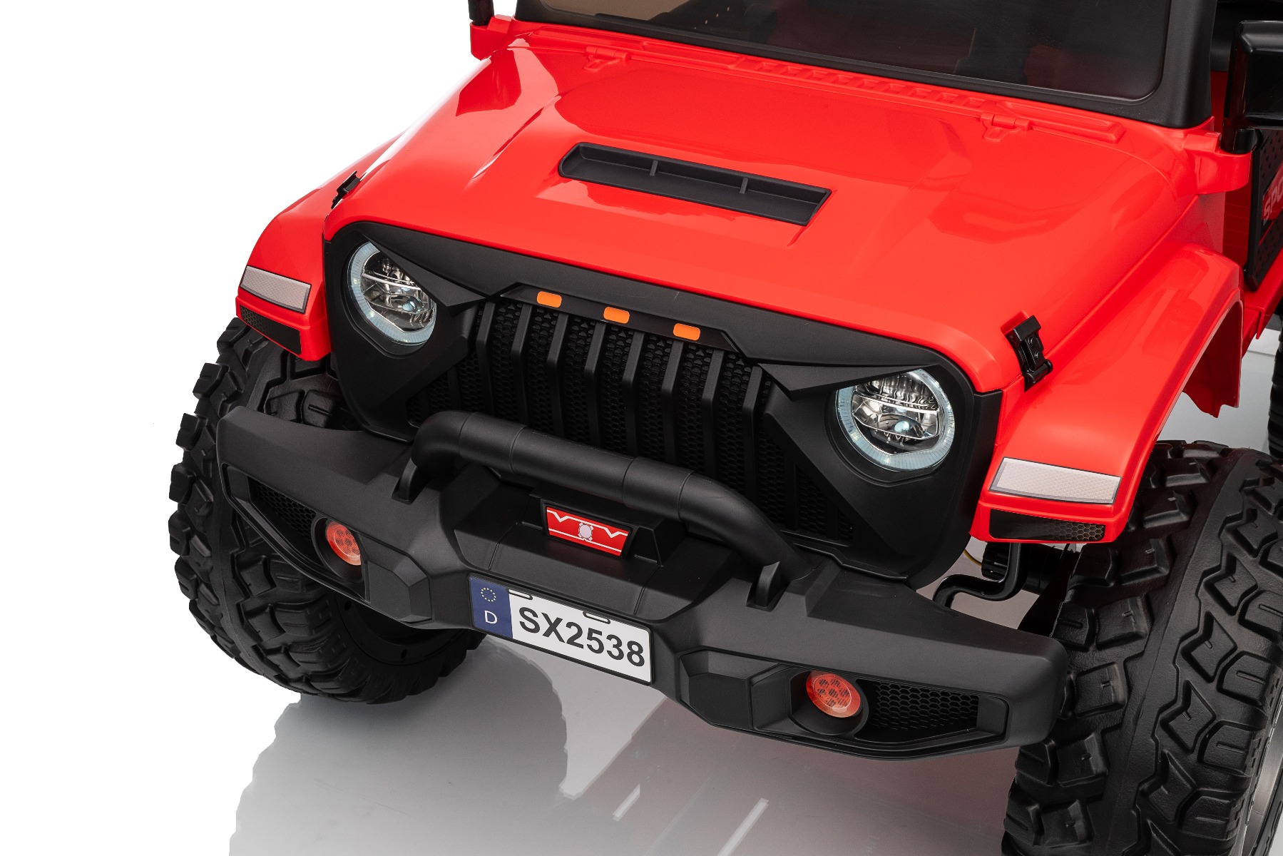 Maşinuţa electrica copii OFFRIDE 4x4² cu două locuri, 24V, roșu, player MP3 cu intrare USB/AUX, transmisie 4x4, baterie litiu, roți EVA cu suspensie, telecomandă, lumini LED - imagine 23