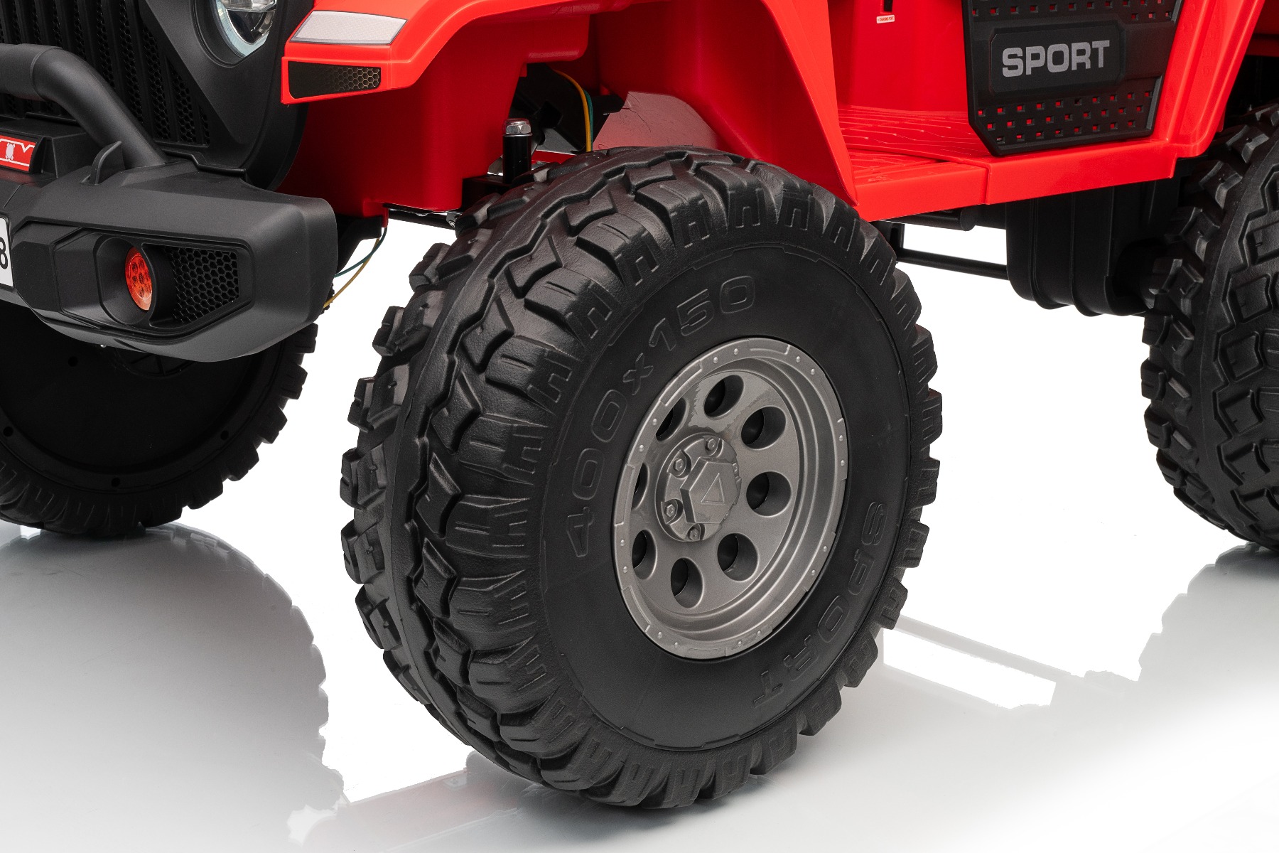 Maşinuţa electrica copii OFFRIDE 4x4² cu două locuri, 24V, roșu, player MP3 cu intrare USB/AUX, transmisie 4x4, baterie litiu, roți EVA cu suspensie, telecomandă, lumini LED - imagine 29