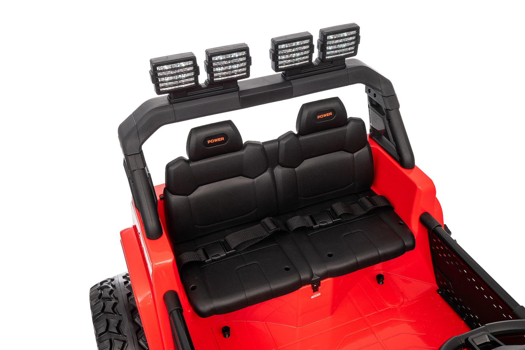 Maşinuţa electrica copii OFFRIDE 4x4² cu două locuri, 24V, roșu, player MP3 cu intrare USB/AUX, transmisie 4x4, baterie litiu, roți EVA cu suspensie, telecomandă, lumini LED - imagine 43